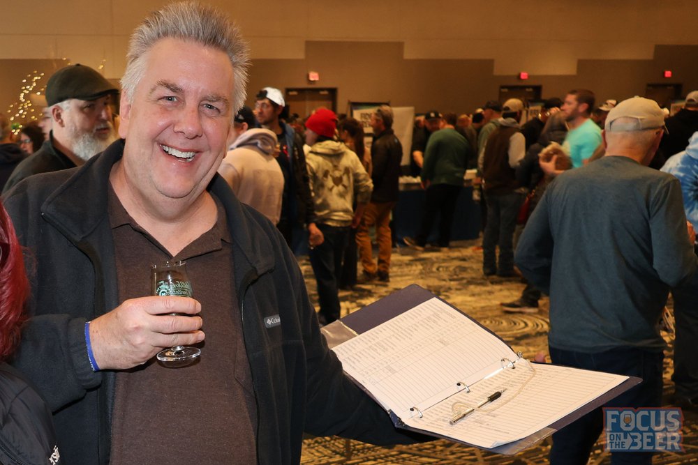 This guy was taking notes on the beers he tried.  We admire his dedication.