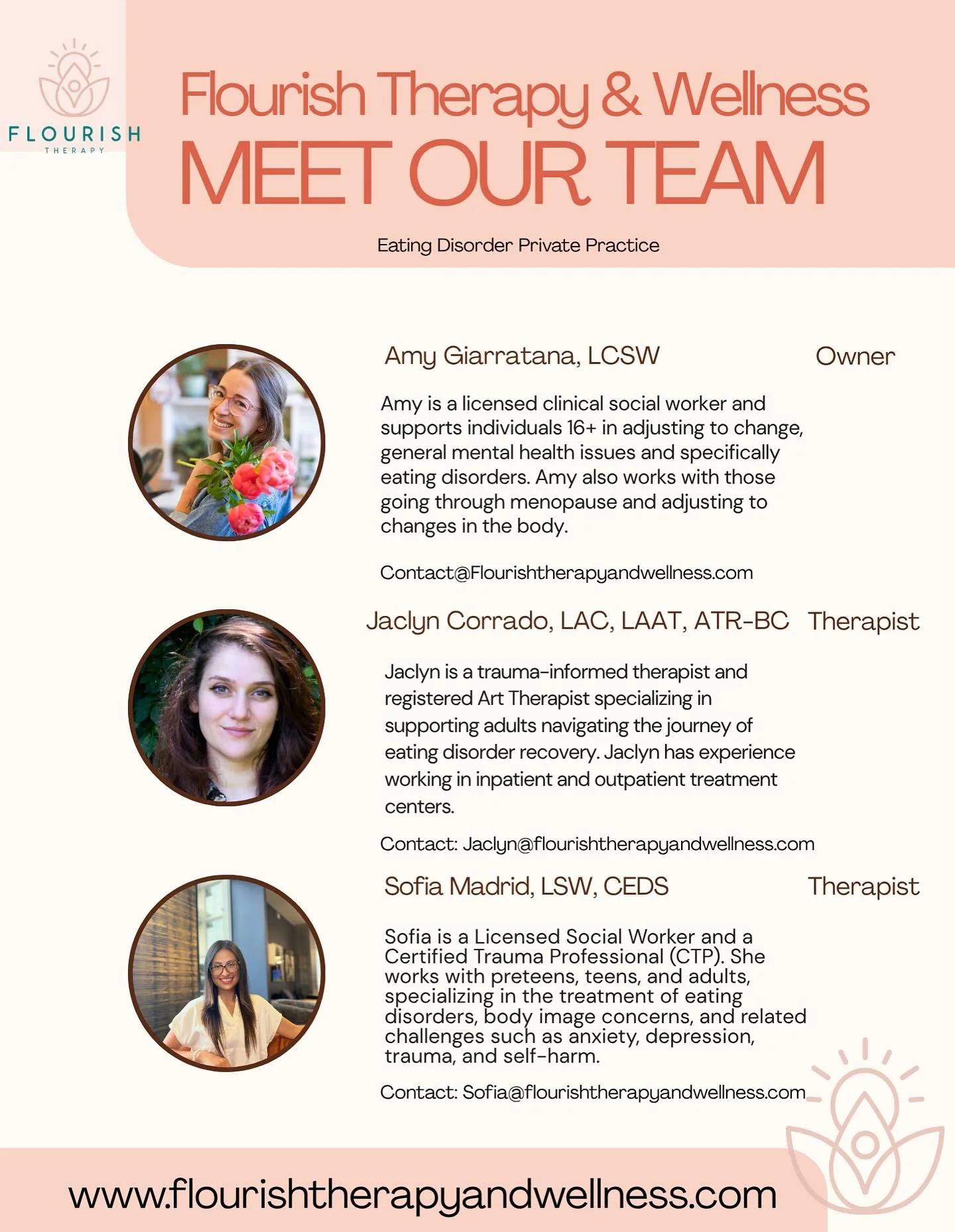 superrrr tiny font, but you can read all about our new therapists on our website! link in bio! 🎉🎉🎉

This growth to the practice is so exciting and a dream come true. This also gives us access to expand our reaches to all of New Jersey! 

#jerseyci