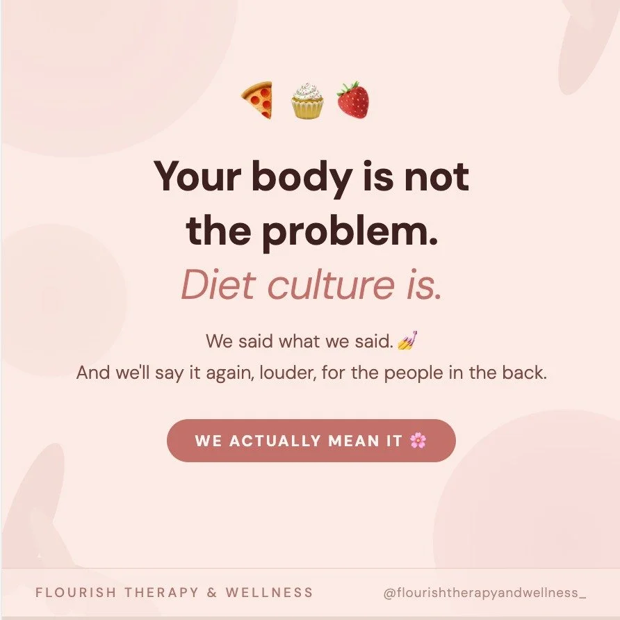 We said it. We meant it. We're not taking it back. 😌

Diet culture has been living rent-free in our heads for WAY too long, and honestly? It's time for eviction. 🚪

Your body deserves food, rest, joy, and zero guilt. Full stop.