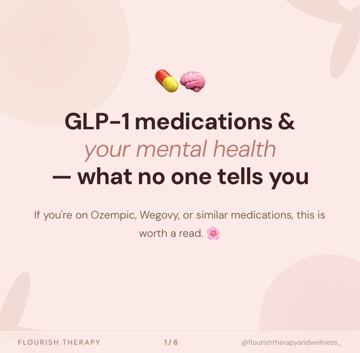 If you&rsquo;re on a GLP-1 medication, this one&rsquo;s for you. 👇

Ozempic, Wegovy, Mounjaro &mdash; these medications are everywhere right now. But nobody&rsquo;s talking about what they can do to your mental health, your relationship with food, a