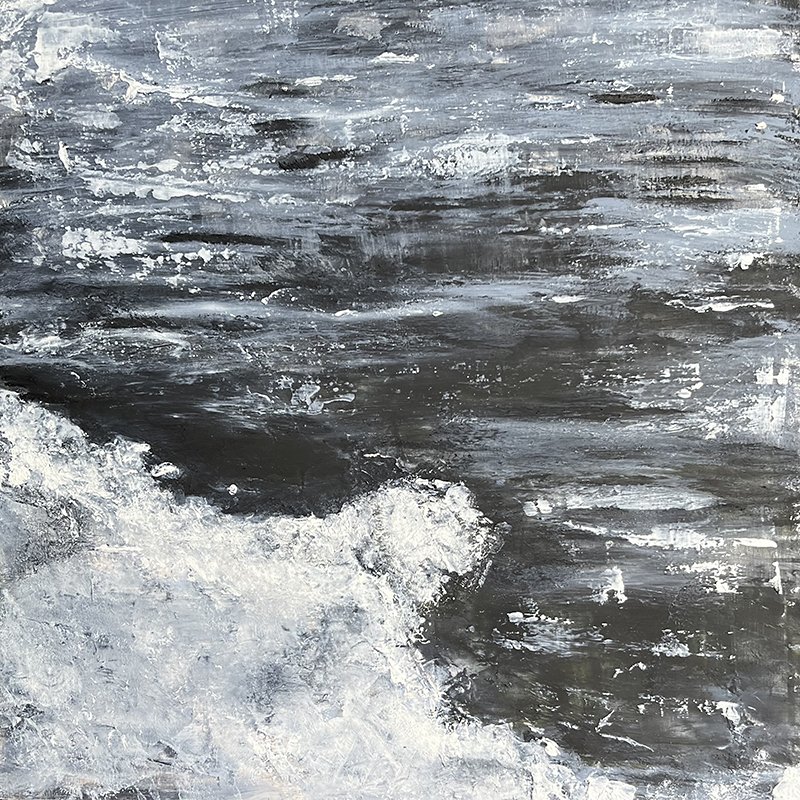 First Ice Fleuve St. Laurent
12" x 12"
Oil and wax on board