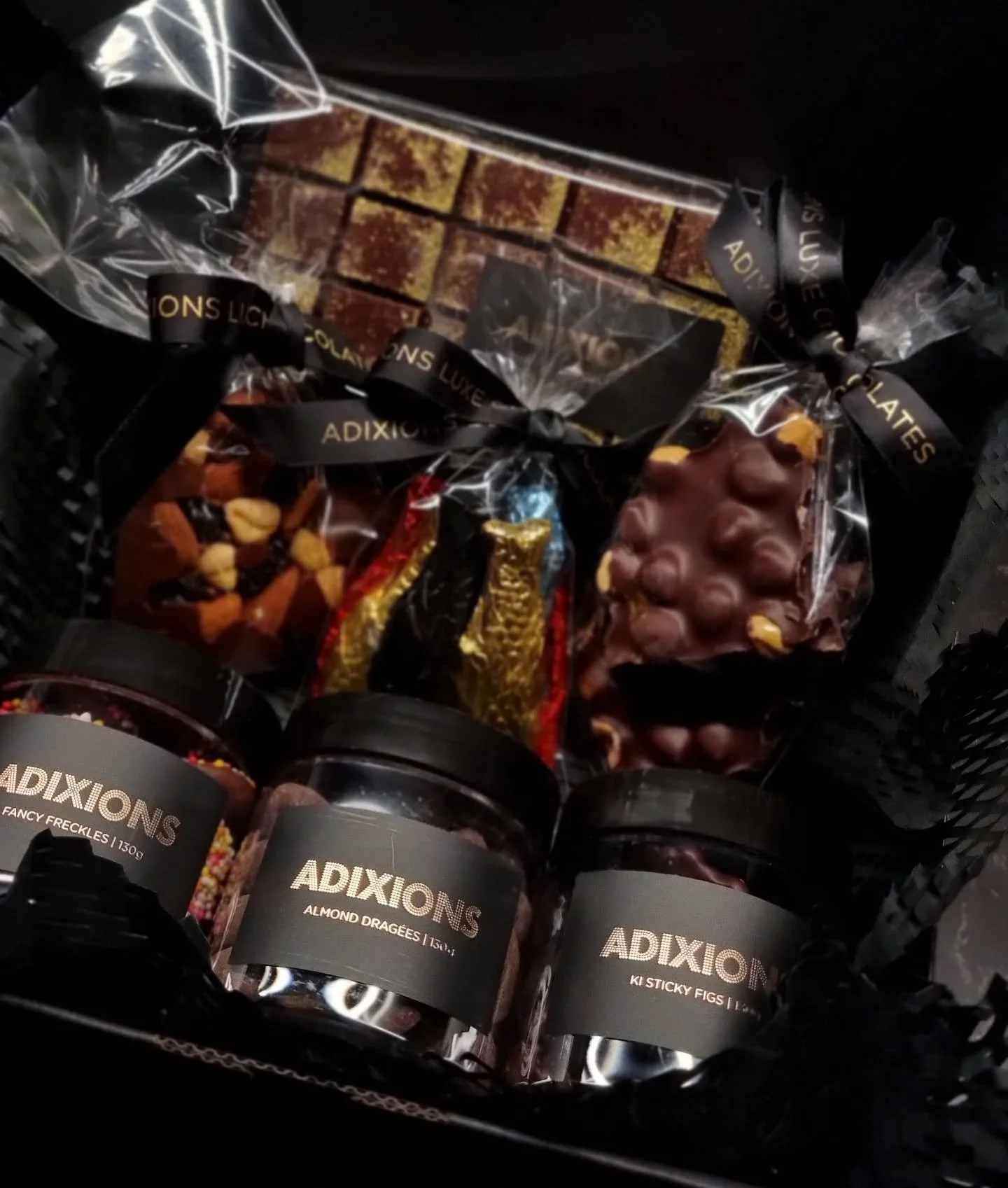 When words aren&rsquo;t enough, say thank you the Adixions way, with a box of handcrafted, premium chocolates that speak from the heart..🍫💝

Each creation in our Luxe Collection is made with care, passion, and the finest couverture chocolate, a tho