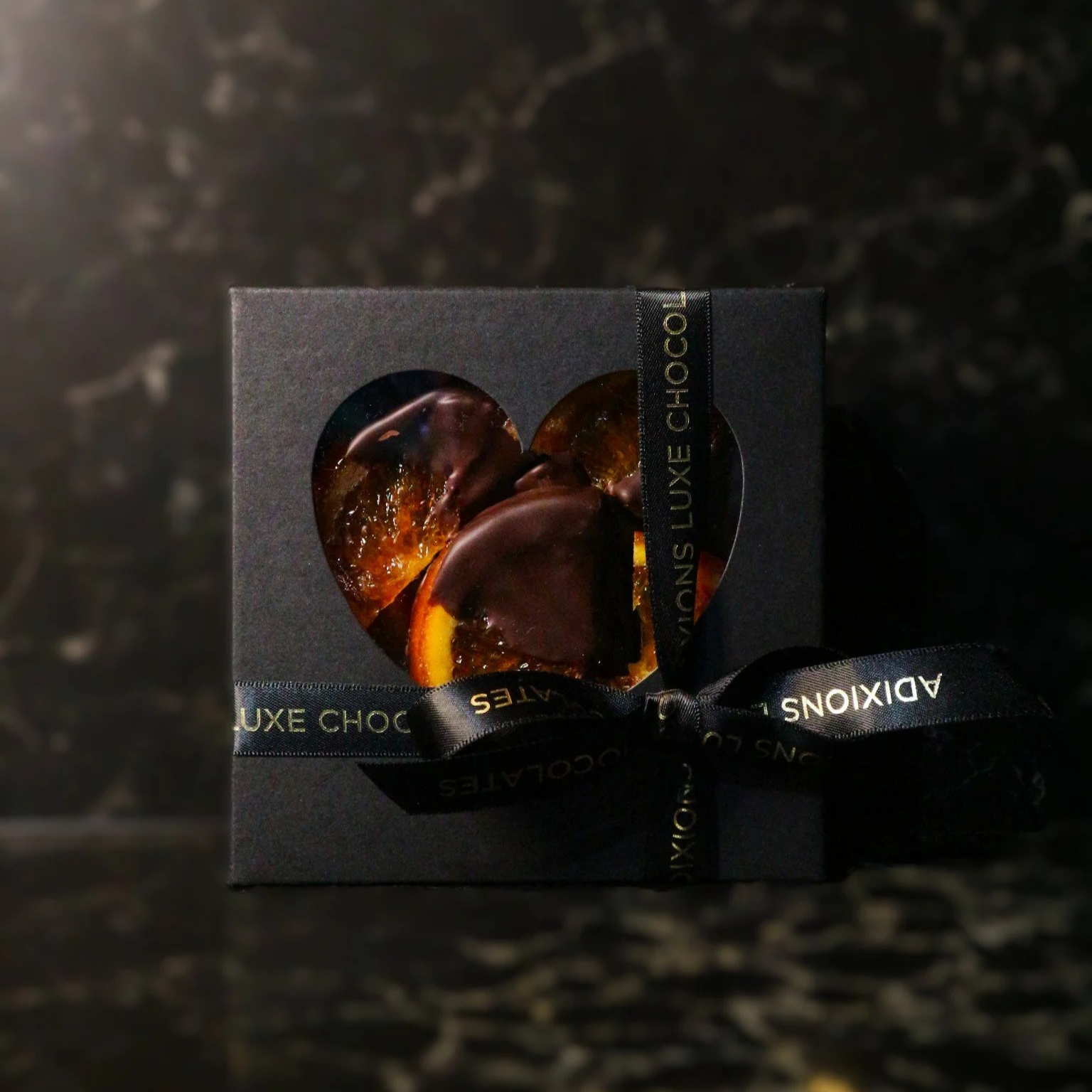 Heart Full of Glace Orange Dark Chocolate Gift Box - 200g