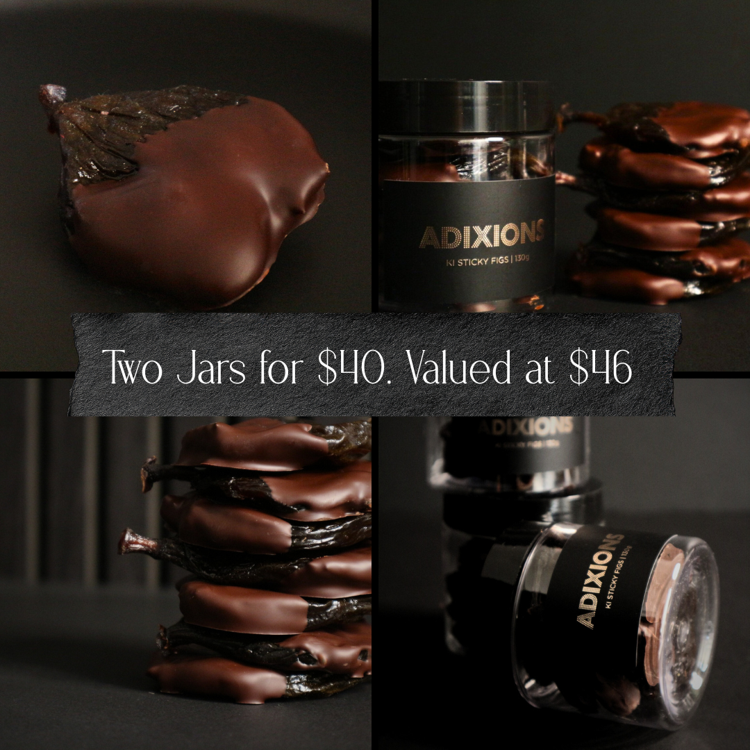 Sticky Kangaroo Island Figs in 64% Premium Dark Chocolate 130g