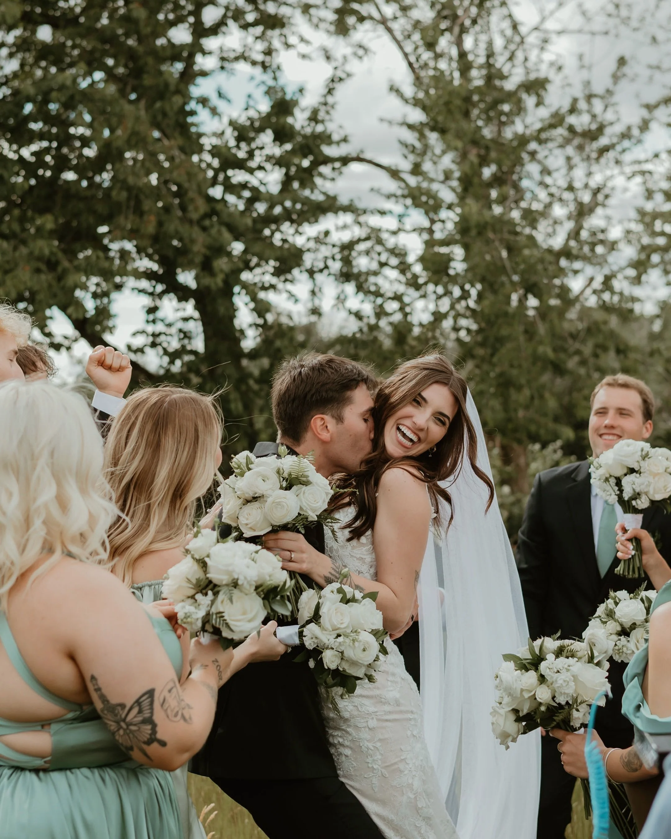 Last weeks wedding was truly the perfect day. The forecast was showing rain starting at the time of ceremony through the rest of the night. Then the day comes and beautiful clear sky&rsquo;s and we even saw a little golden hour 🧡
Congratulations to 