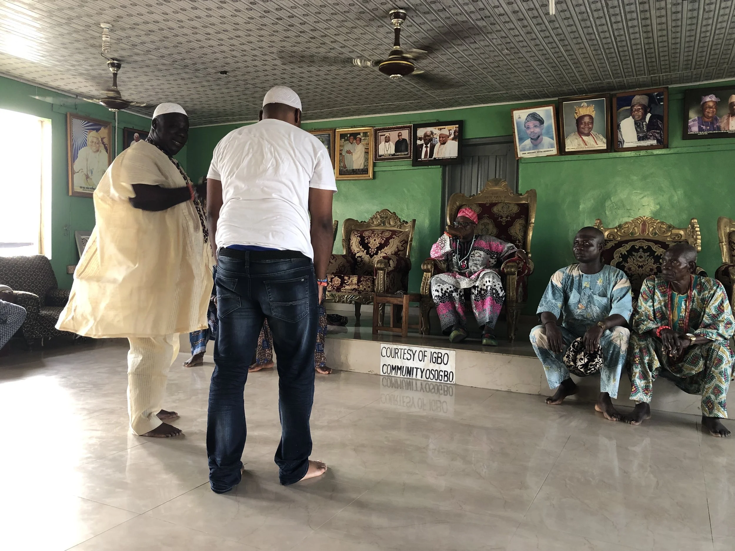 Official presentation before His Imperial Majesty, the Ataoja of Osogbo, after my recognition as Aare Ọba Ogboni of North America, received in the presence of the royal council, palace chiefs, and the Baba Olóṣun of Osogbo.