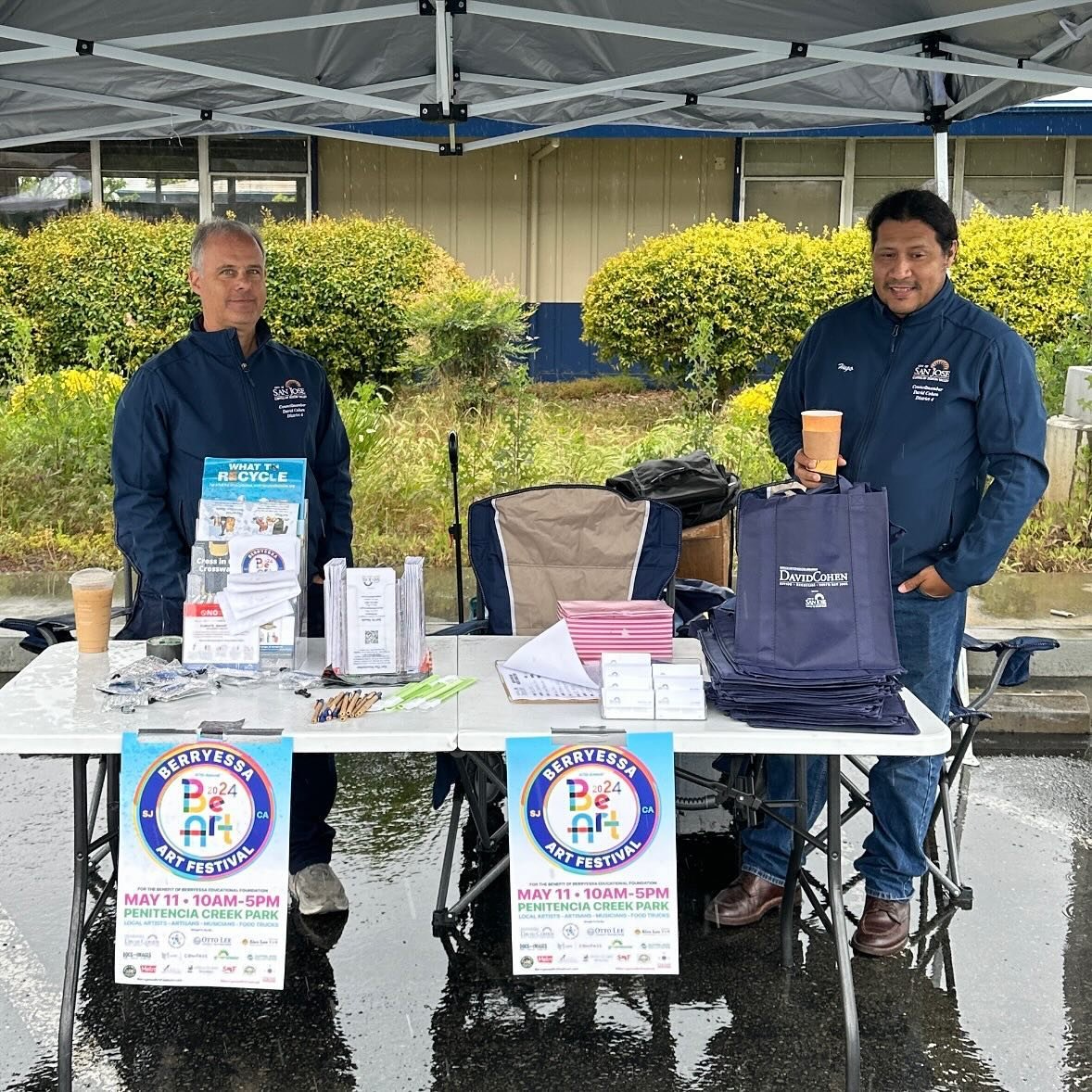 Rain or shine, the Berryessa Farmers Market is back! Excited to be having office hours here today, embracing the wet weather and supporting local vendors. Nice to see everyone who stopped by for some fresh produce and a chat! #BerryessaFarmersMarket 