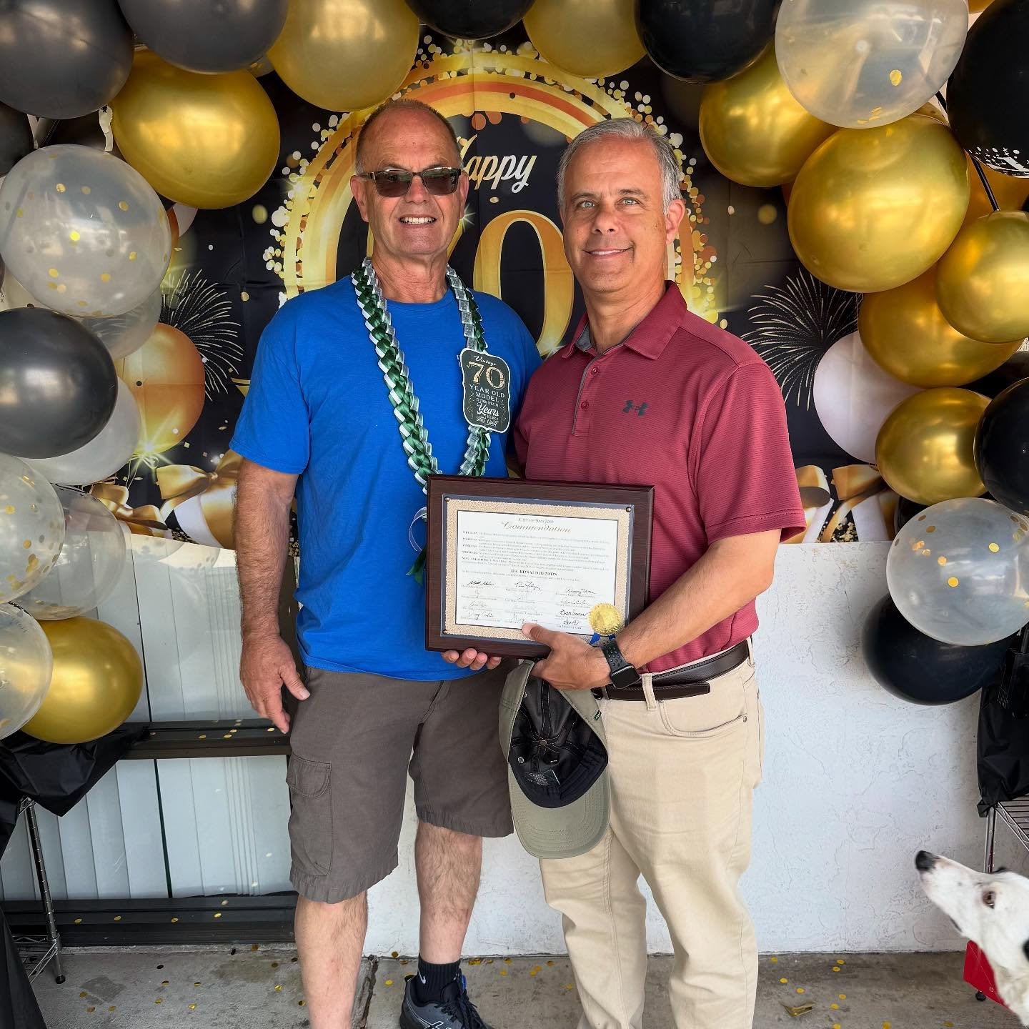 Wishing a very happy 70th birthday to Dr. Ron Benson of Berryessa Chiropractic Spine &amp; Injury Center. Thank you for your dedication to keeping our community healthy and strong for over 39 years. Here&rsquo;s to another year of wellness and impact