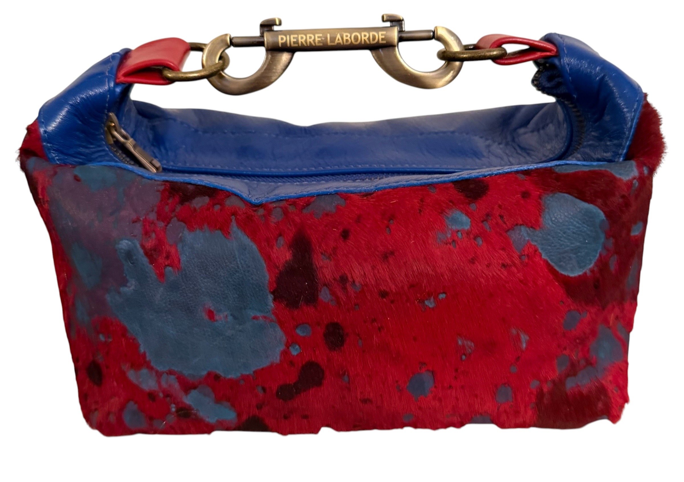 Aurelia / Red & Light Blue Cowhide/ Mix Royal Blue Leather Hide