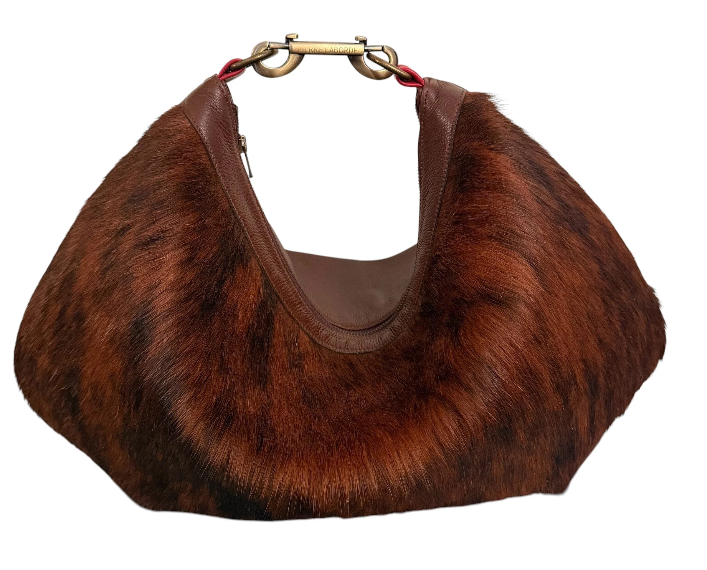 Becca / Brown & Tan Cowhide / Brown Leather Hide