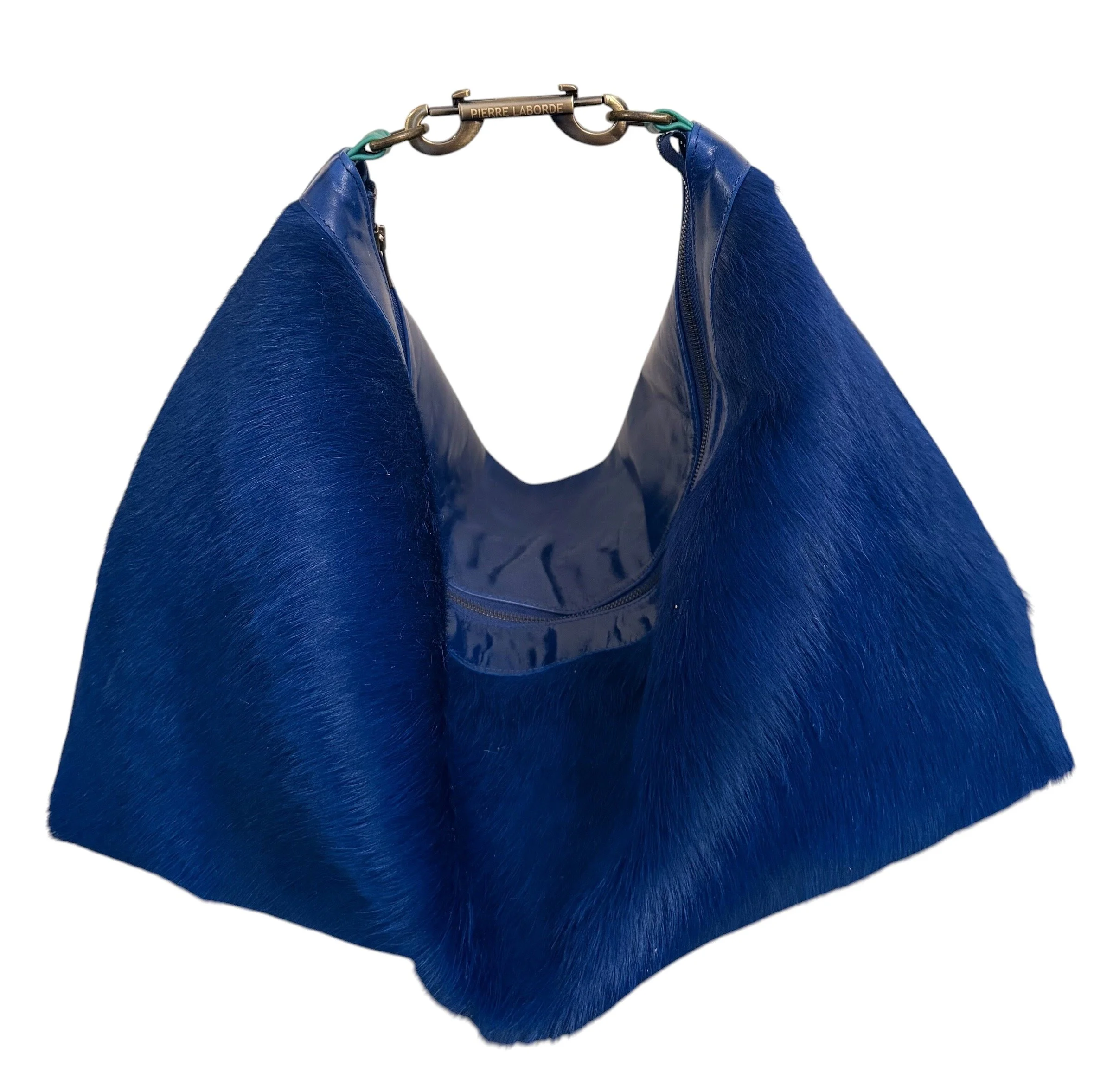 Brittany / Short Hair Brazilian Blue Cowhide  / Soft Brown Leather Hide
