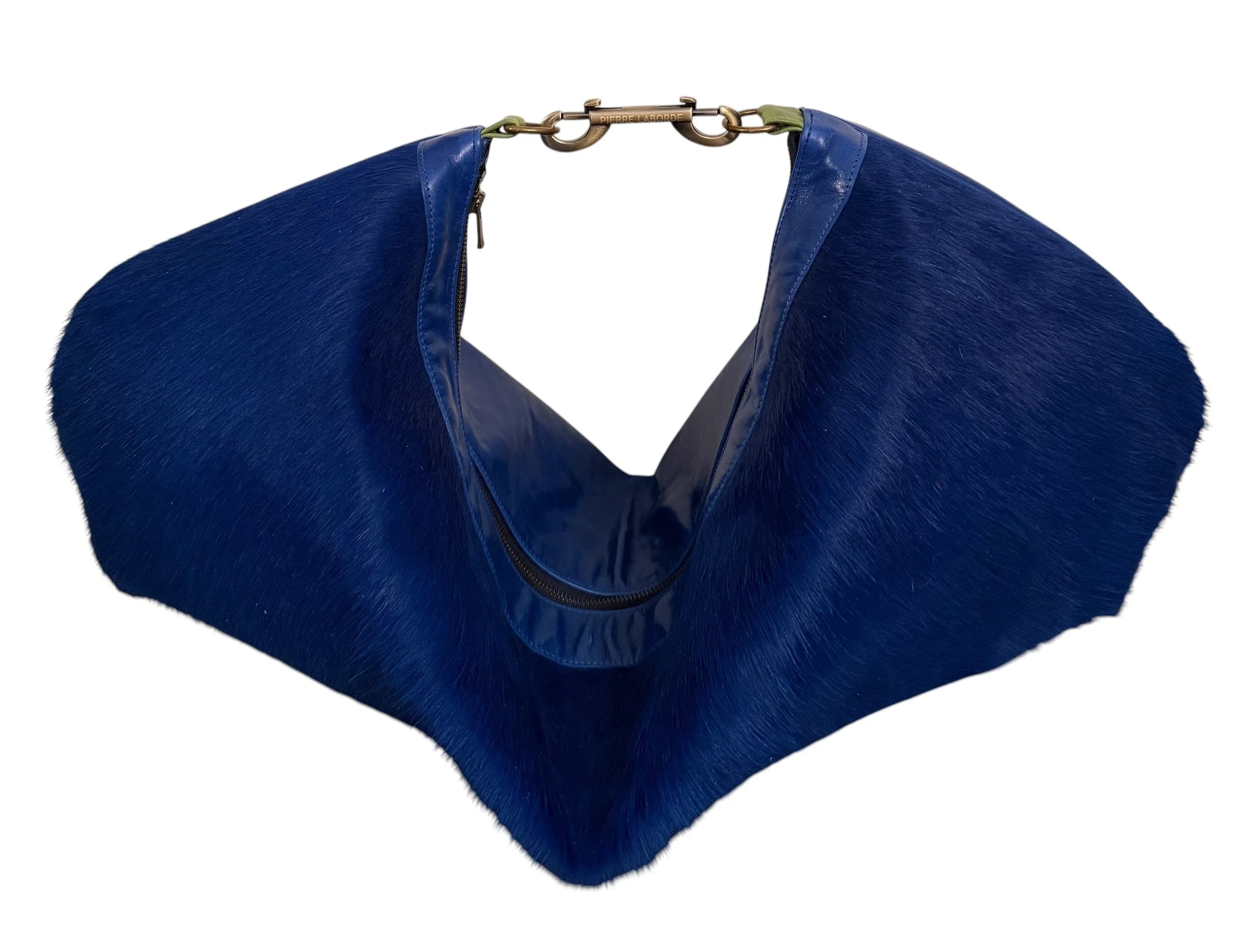 Ana / Short Hair Brazilian Blue Cowhide  / Soft Brown Leather Hide