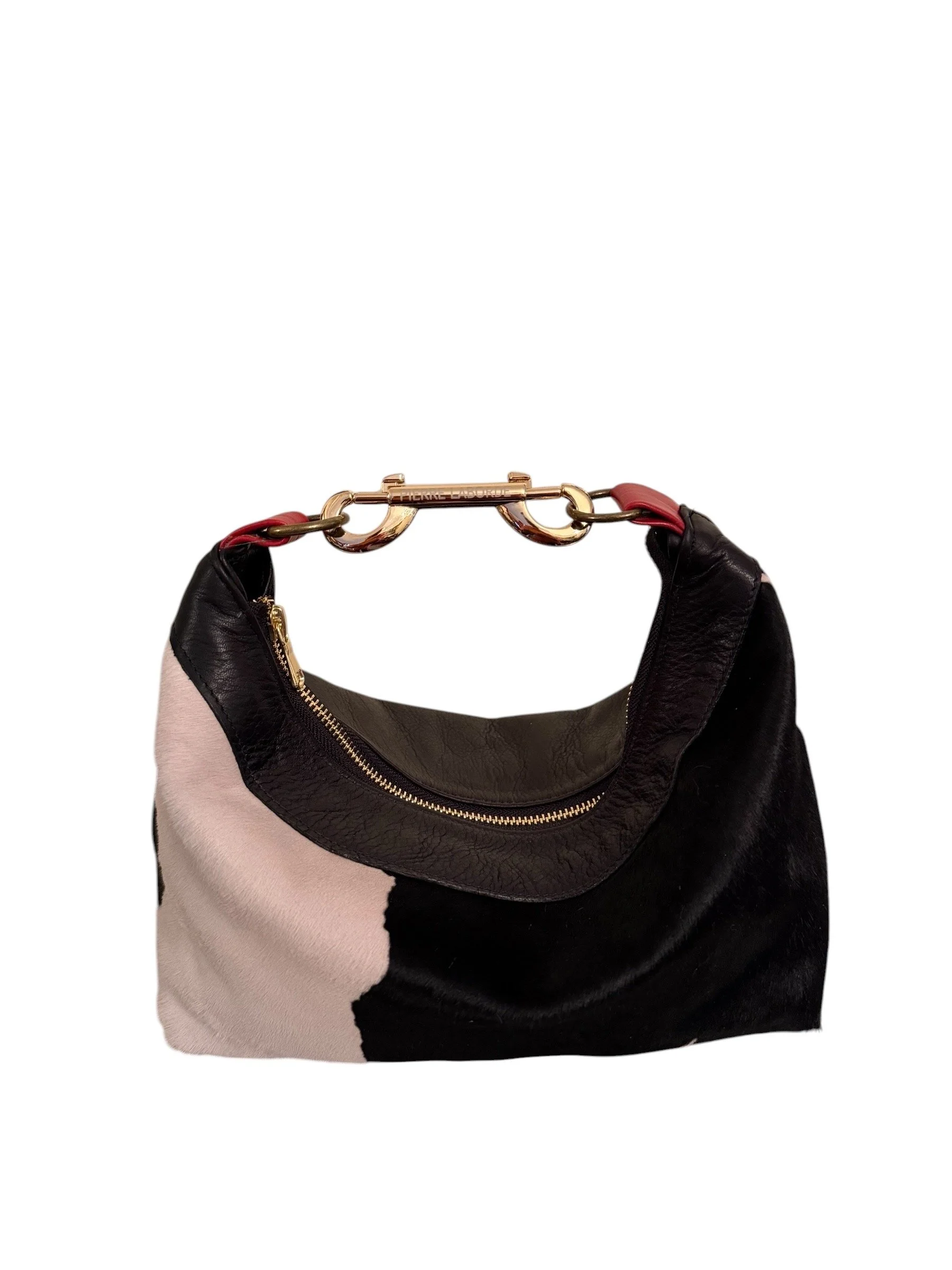 Pacha / Short Hair Black & White Cowhide / Black Leather Hide