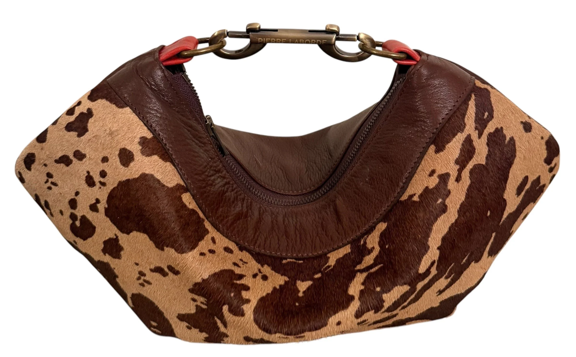Vicky / Brown & Print Cowhide / Brown Leather Hide