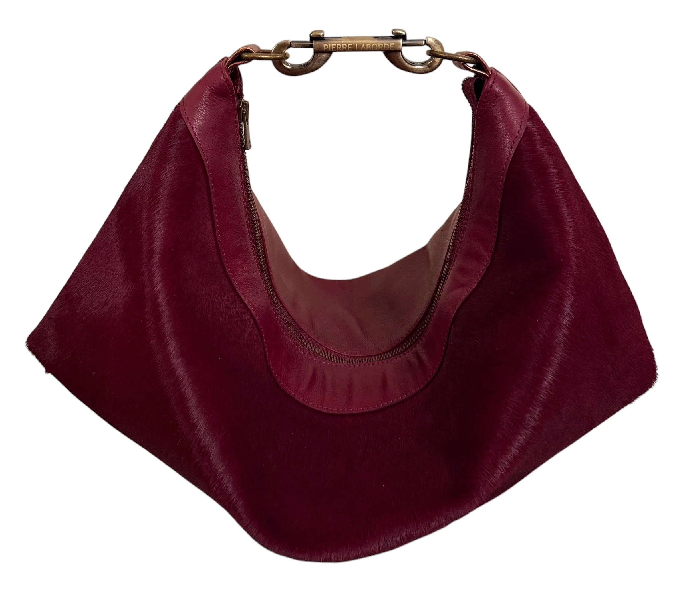 Dania / Short Hair Burgundy Cowhide  / Soft Burgundy Leather Hide