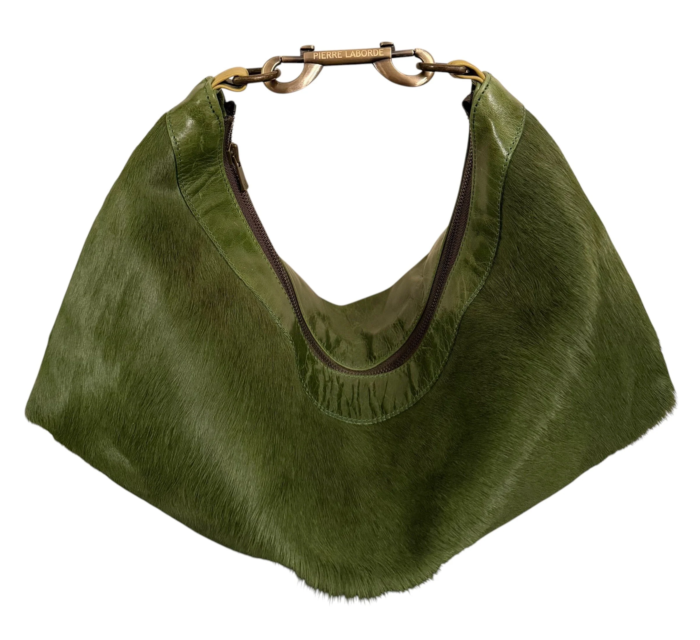 Dania / Short Hair Green Cowhide  / Soft Green Leather Hide