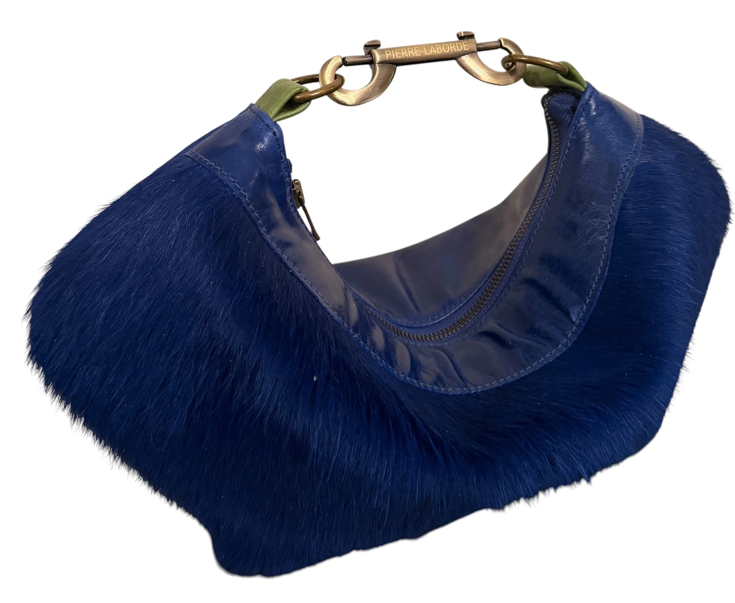 Vicky / Short Hair Blue Cowhide / Blue Leather Hide