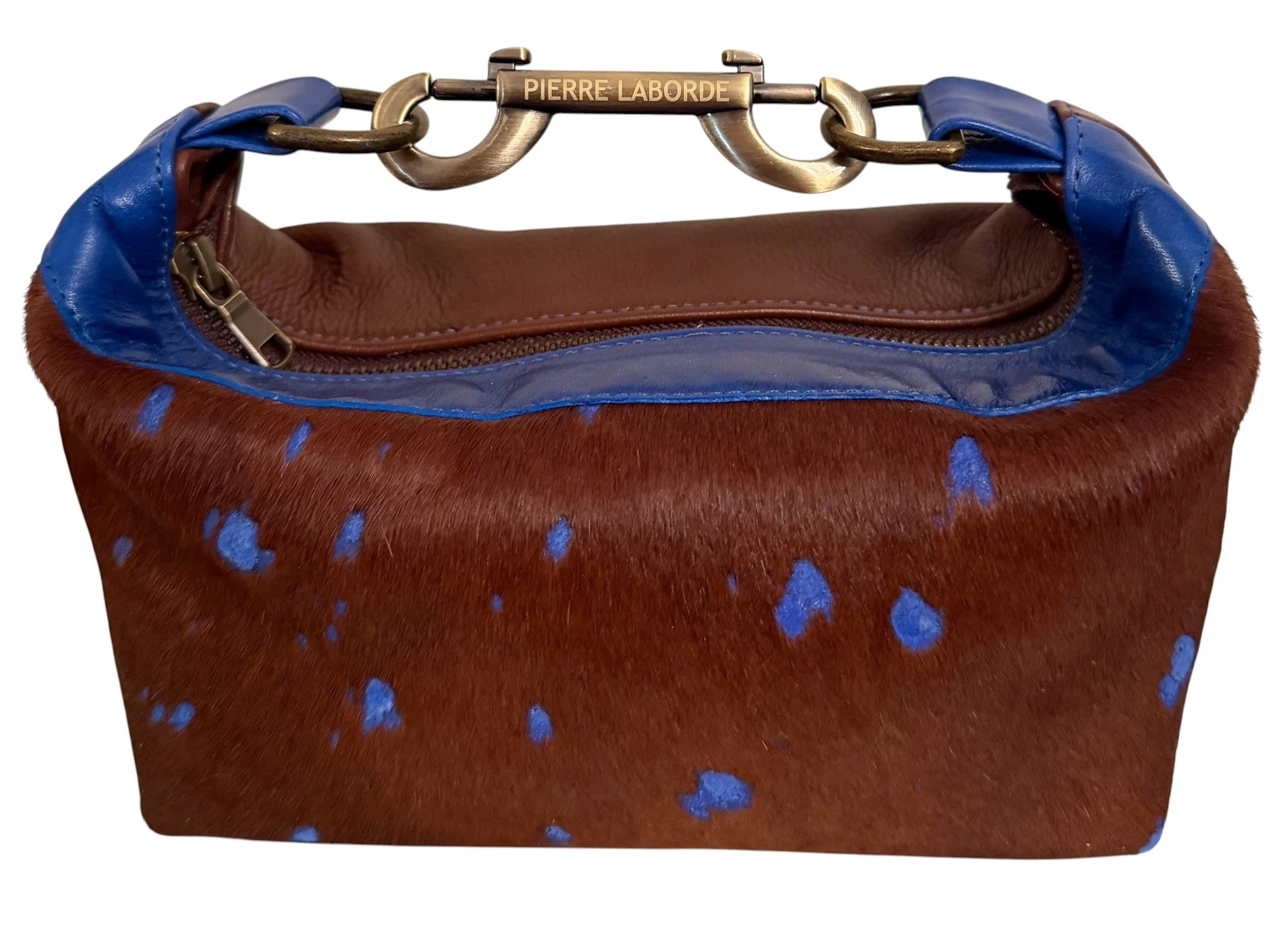 Aurelia / Brown & Royal Blue Cowhide/ Mix Brown & Royal Blue Leather Hide