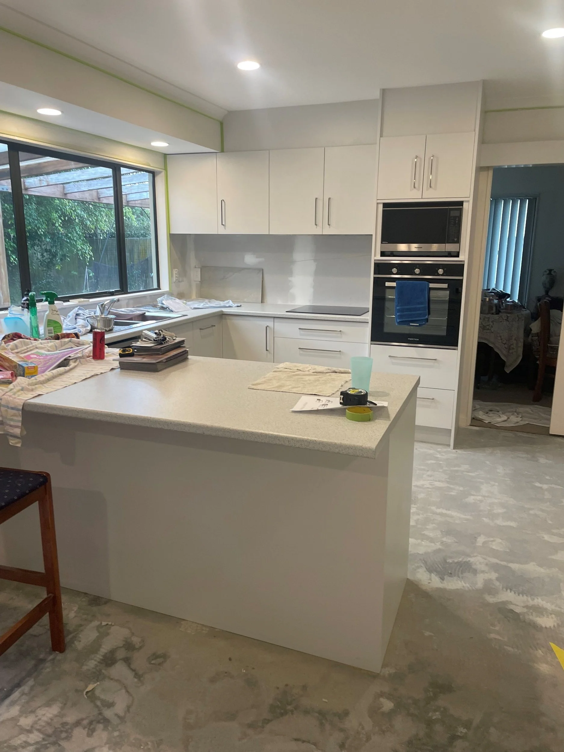 Small kitchen during renovation Auckland NZ