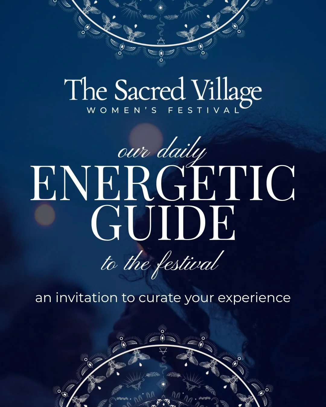 We curate the festival with deep intentionality for every woman participating. Every single step is by design; an integral part of the spiral. 🌀

These 4 days are a transformative journey created to meet you where you are. 💠

Each day carries its o