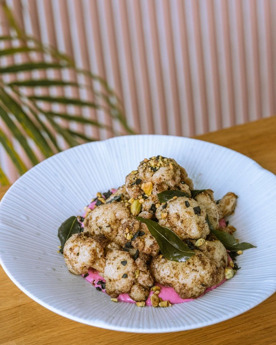 Spiced cauliflower, smoked beetroot labneh. Order for the table.

#codecairns #cairnsrestaurant