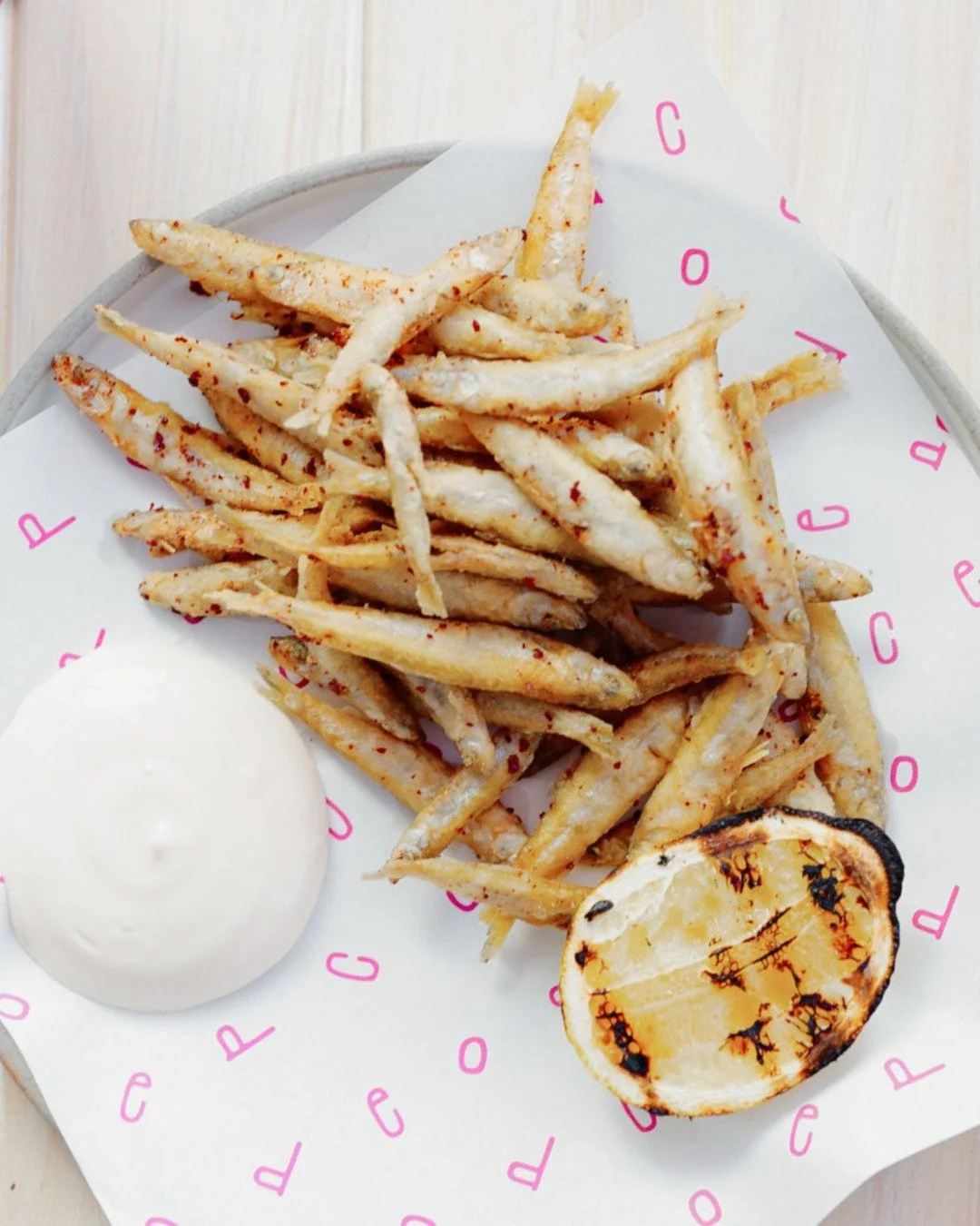 Crisp whitebait fritti with a yuzu finish.

#codecairns #cairnsrestaurant