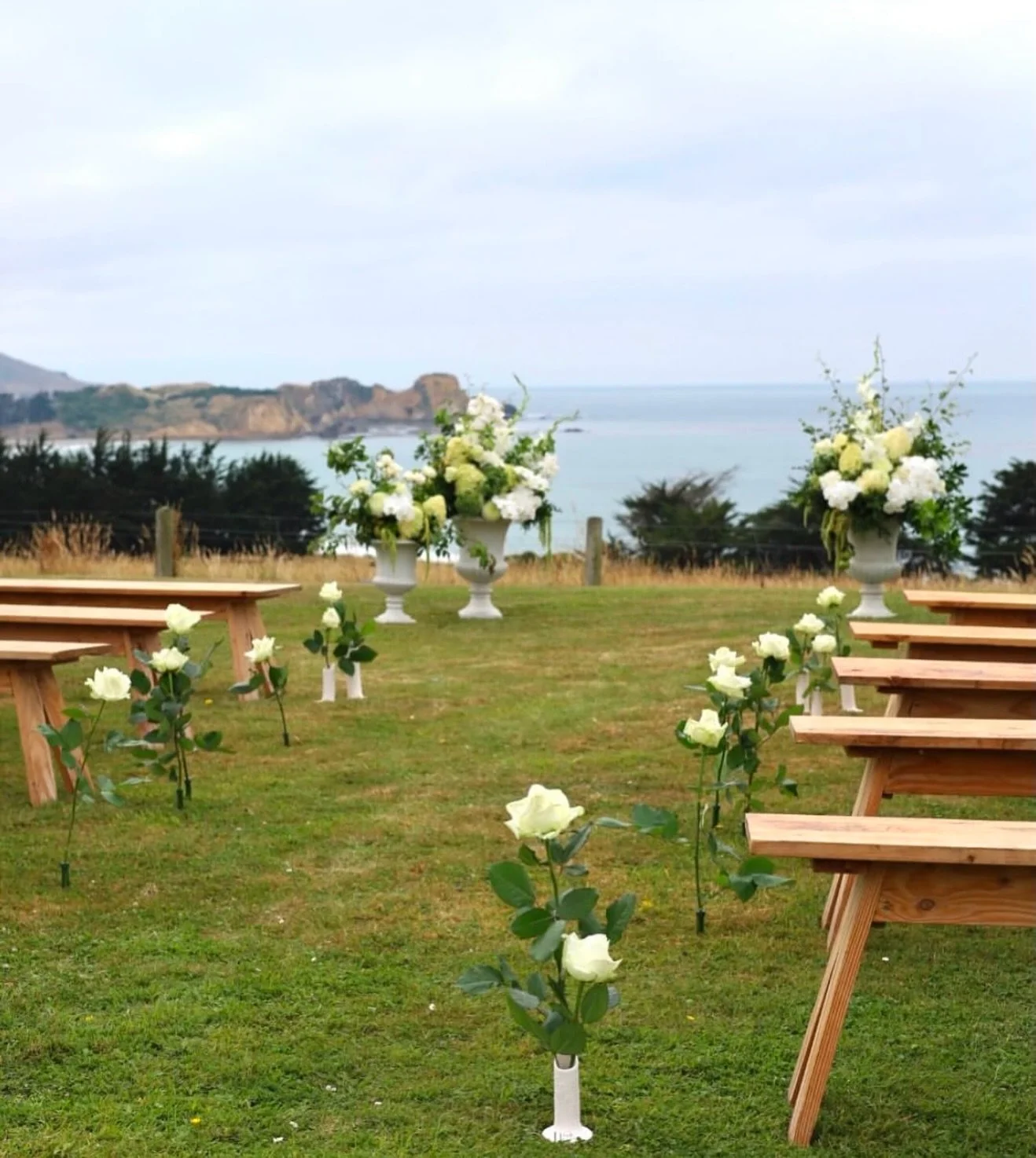 Wedding ceremony with the ocean as host. A perfect backdrop for your big day. 

#coastalweddings 
#weddinginspiration 
#getmarriedhere