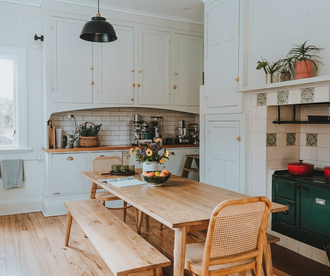 Country kitchen in boutique luxury accommodation_The Longhouse Karitane Dunedin Otago