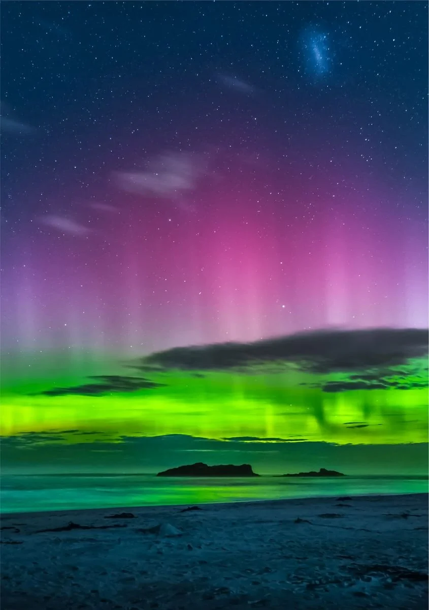Aurora Autralis, Nights skies Otago , Borealis Karitane