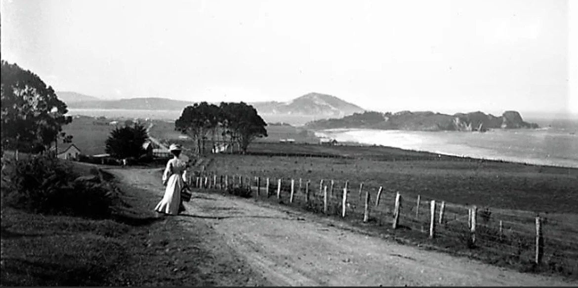 Woman Walking to Church on the Old Coast Road Karitane