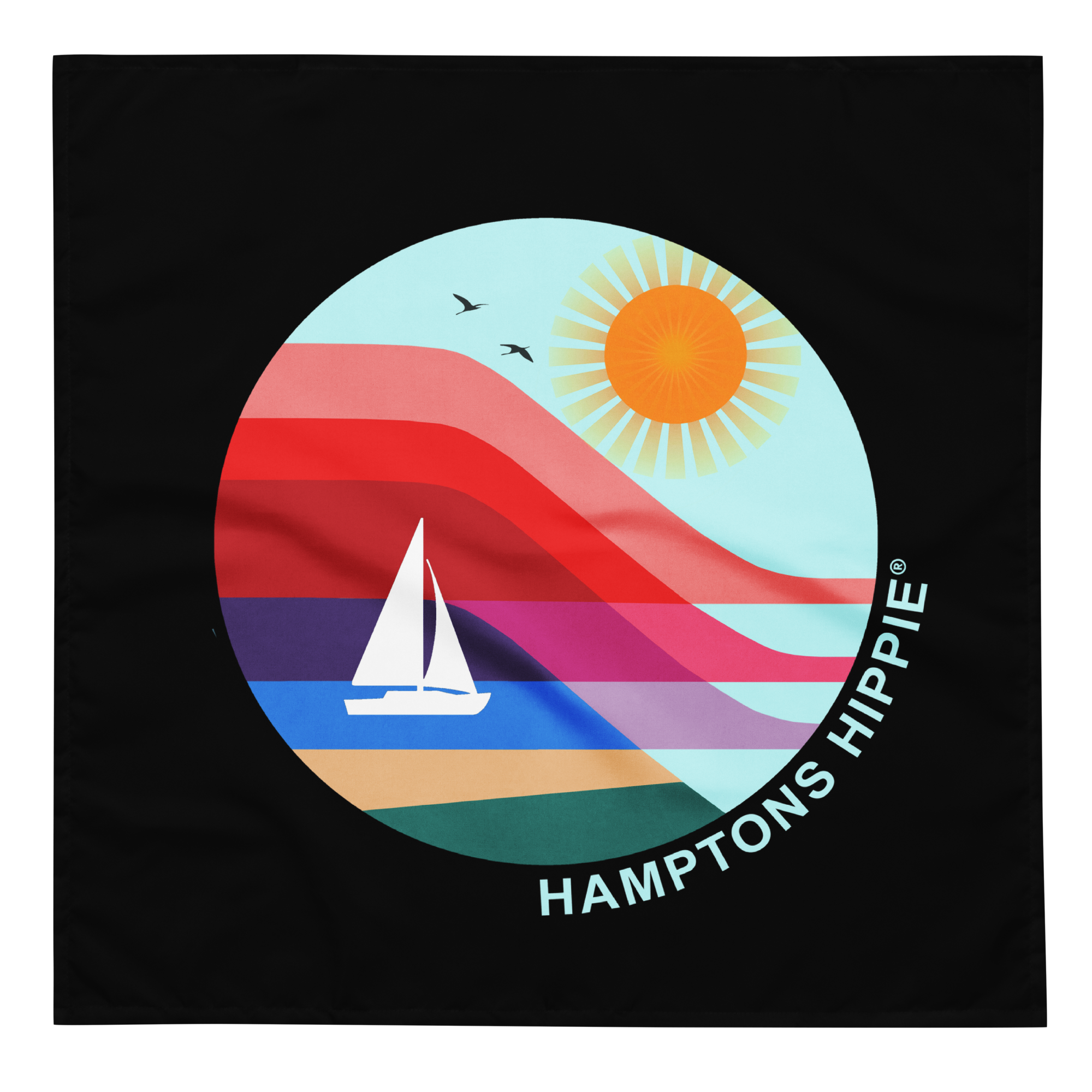 Hamptons Hippie sunset logo