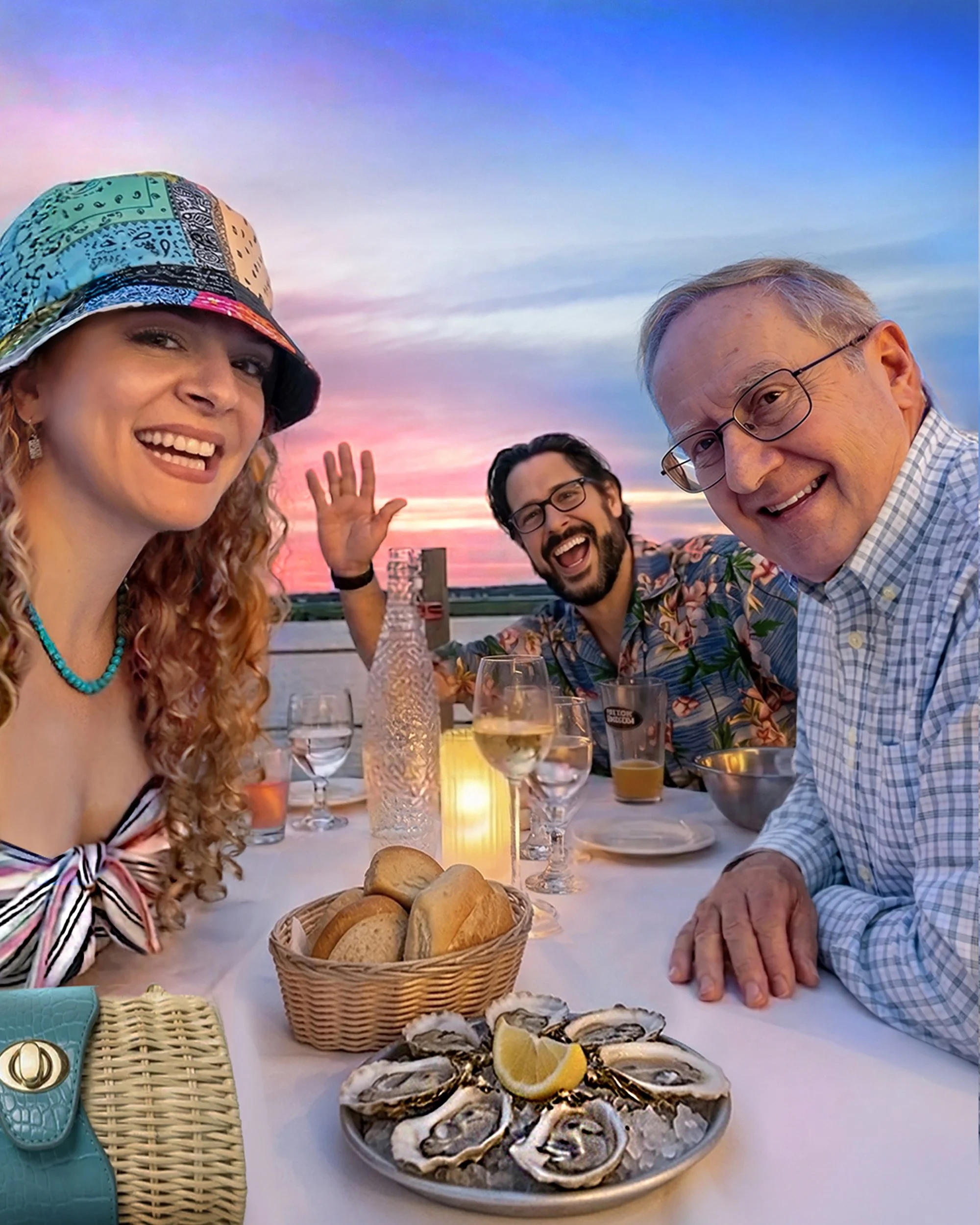 Dinner at Dockers peeping sherbet skies