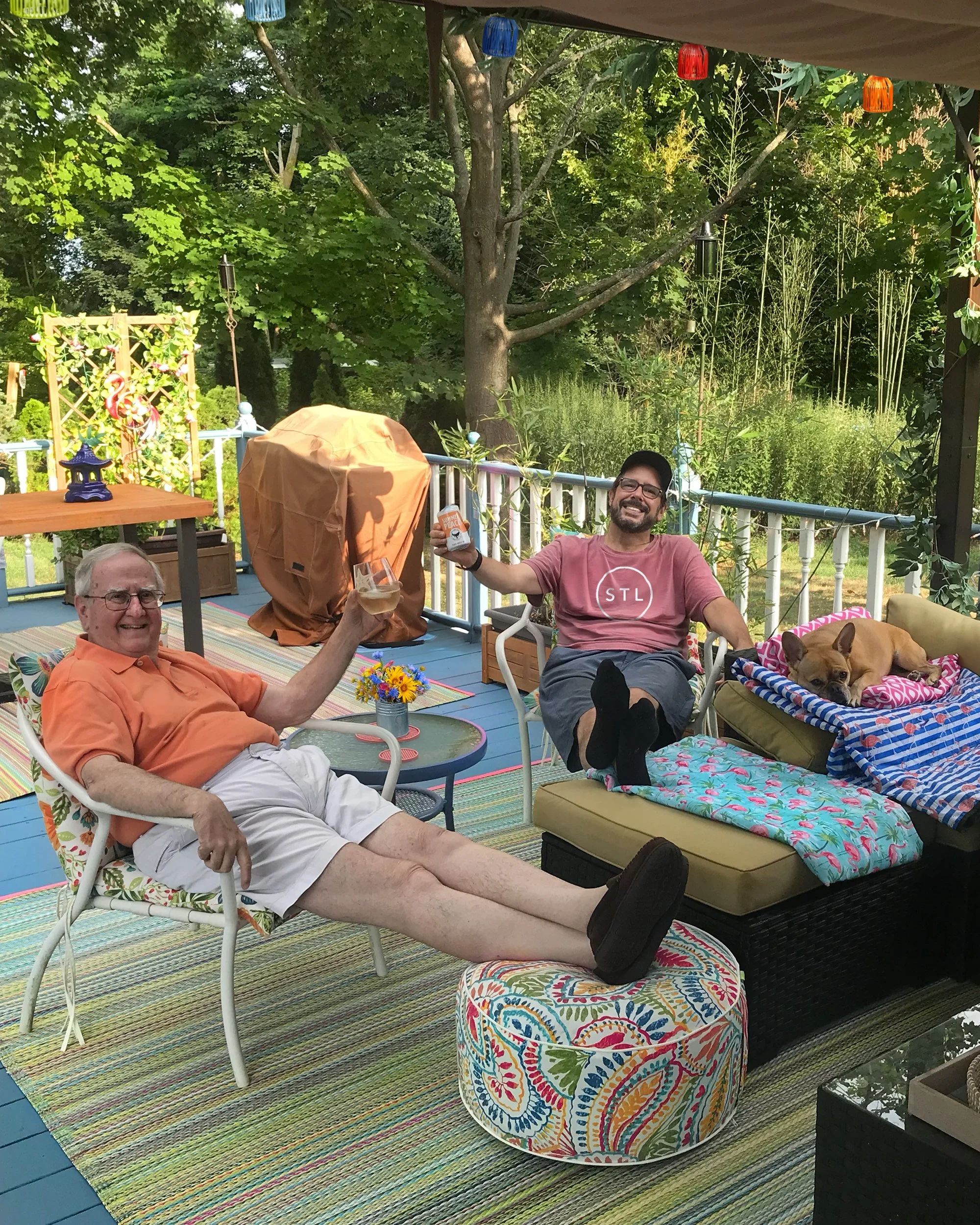 Deck life with Dad, Blue Acres, Eastport NY
