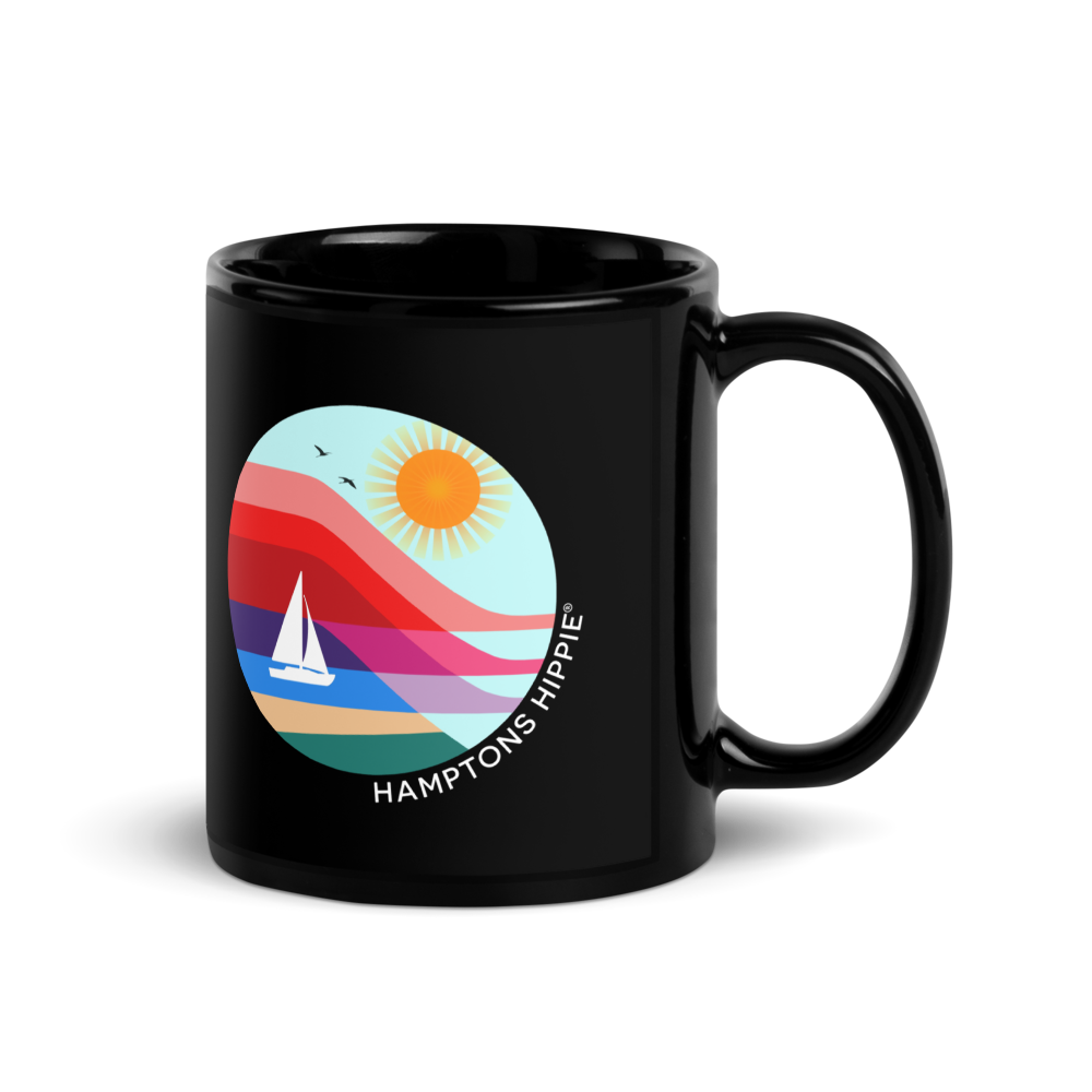 HH glossy black logo mug