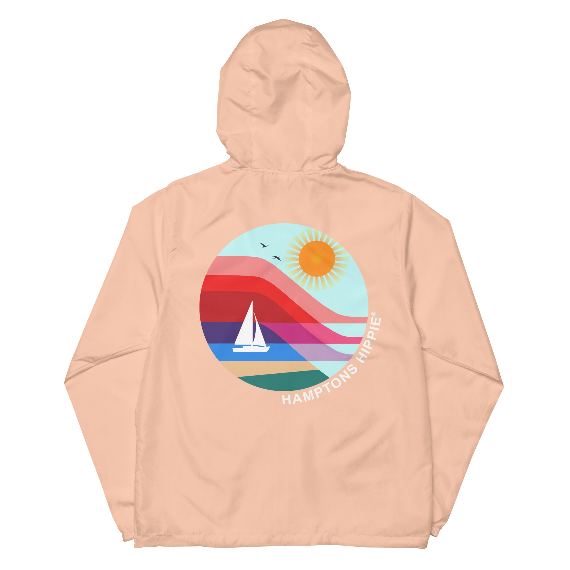 HH coastal windbreaker in peach