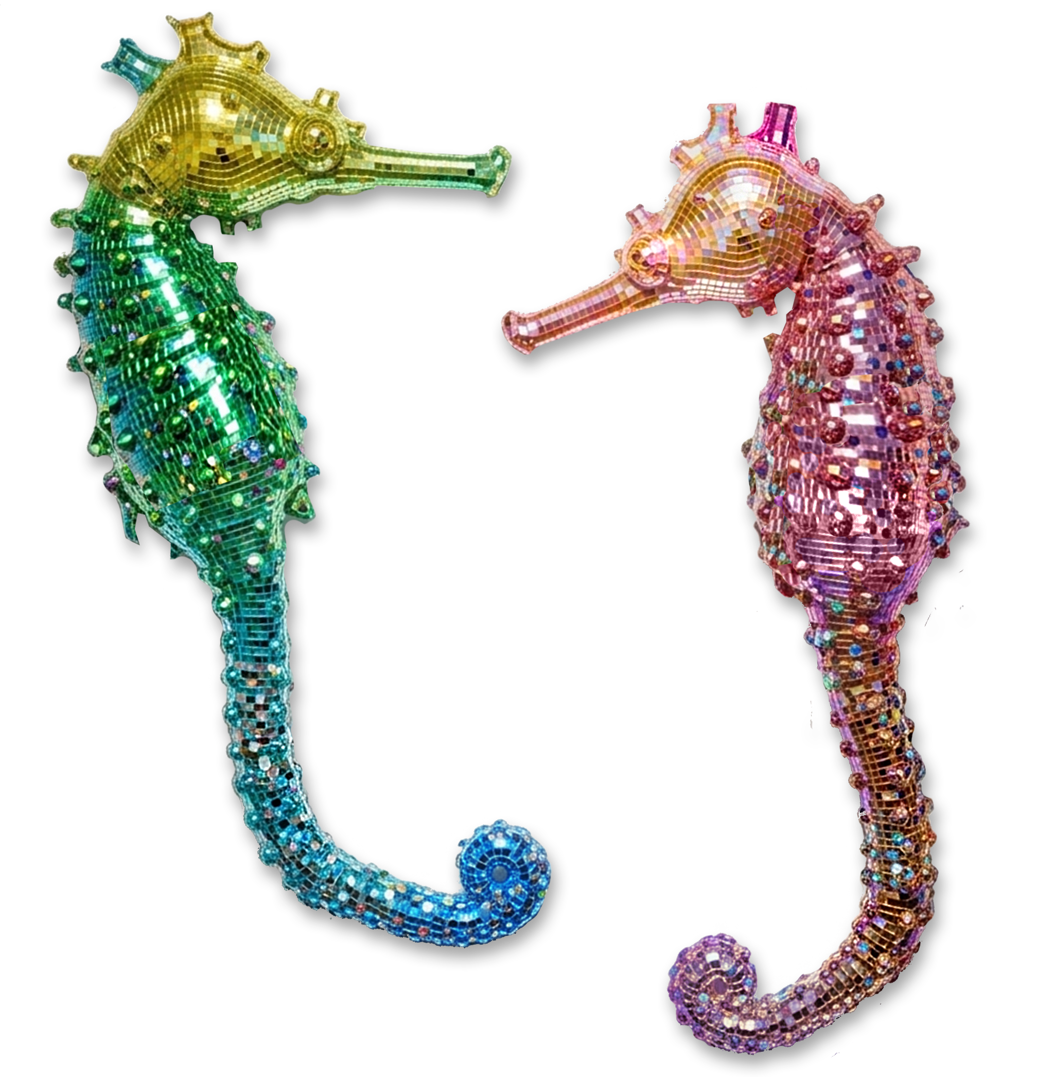 Jumbo Disco Seahorse Pair
