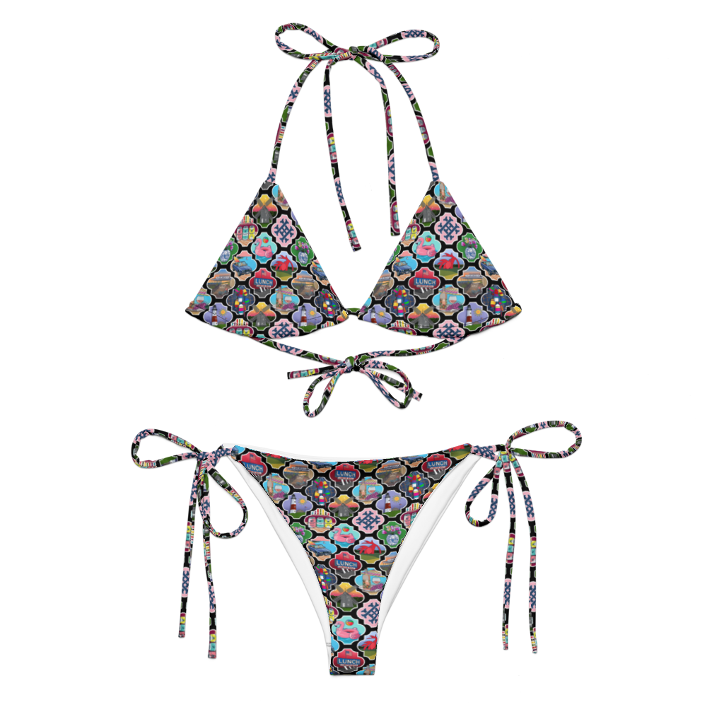 HH postcard print string bikini