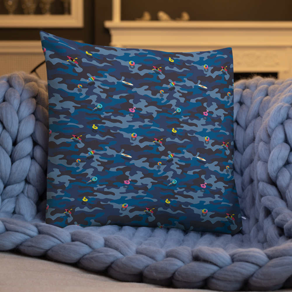 HH camo sea print throw pillow