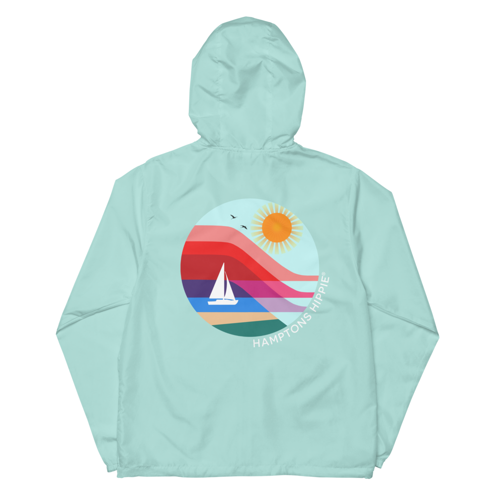 HH coastal windbreaker in aqua