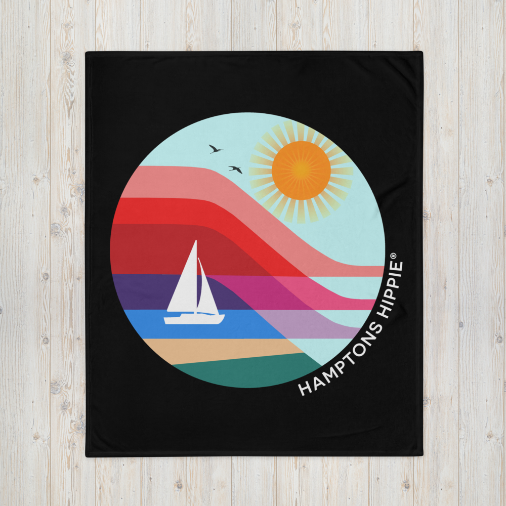 HH sunset logo throw blanket