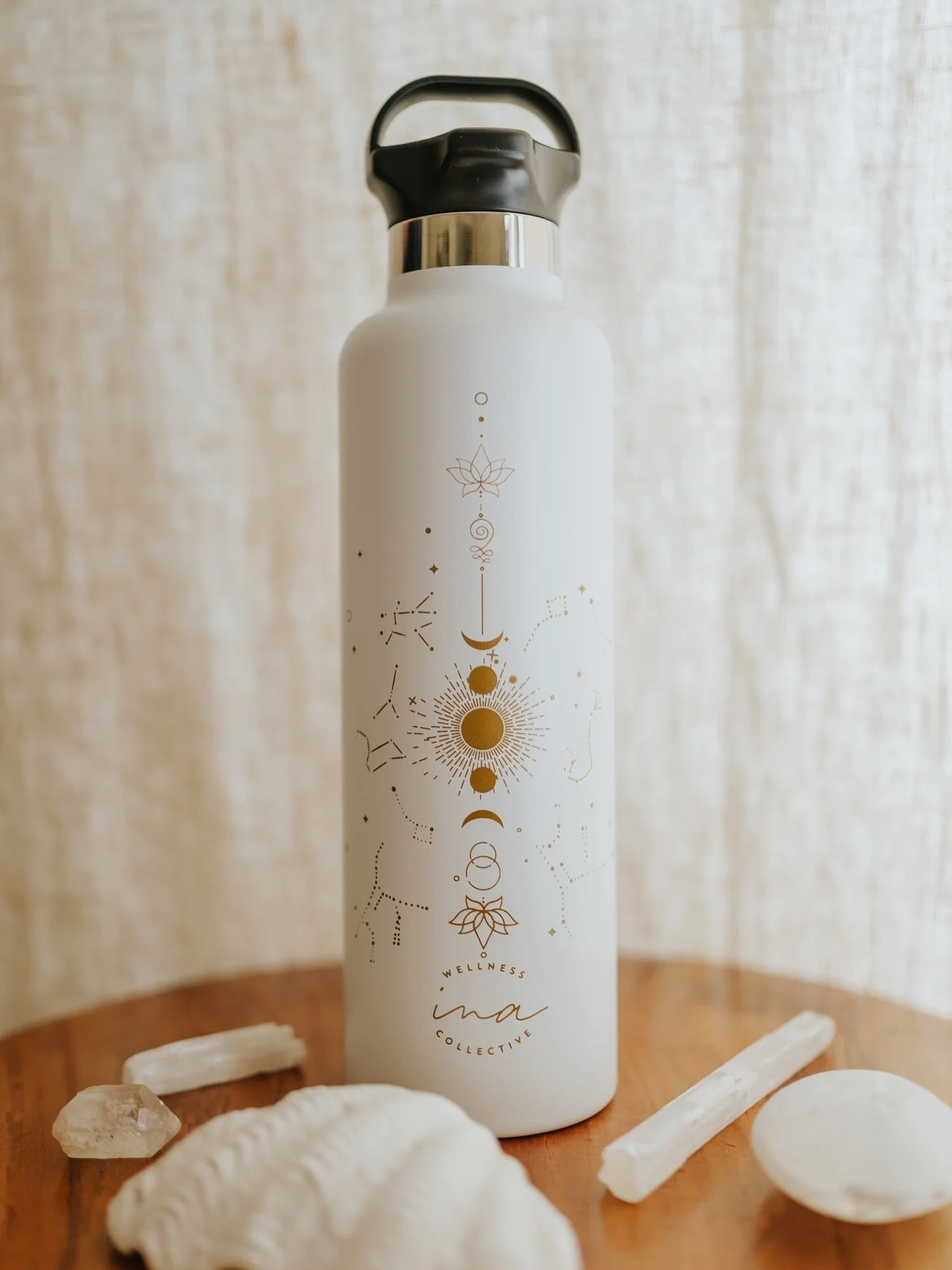 The perfect stocking stuffer

INA CELESTIAL BOTTLE
custom design by @moreartxlesswar 
available in white &amp; black
limited stock available
$28 

[DM &lsquo;MERCH&rsquo; for the link]