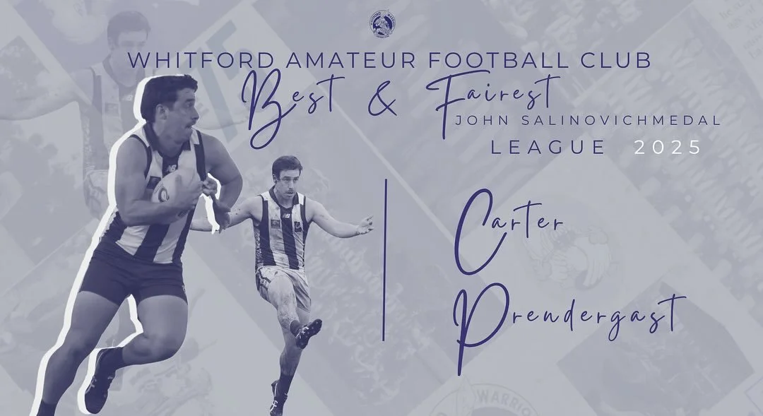 League Awards Season 2025 
Congratulations to our award recipients for the 50th Anniversary Season at Whitford Amateur Football Club.