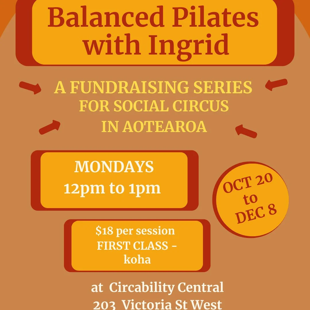 We have an exciting opportunity coming up! On Mondays, from 20th October to 8th December, we are hosting a lunchtime Pilates fundraising series, led by one of our tutors, Ingrid! 

The first one - this Monday - is a taster, by koha. Come along! After