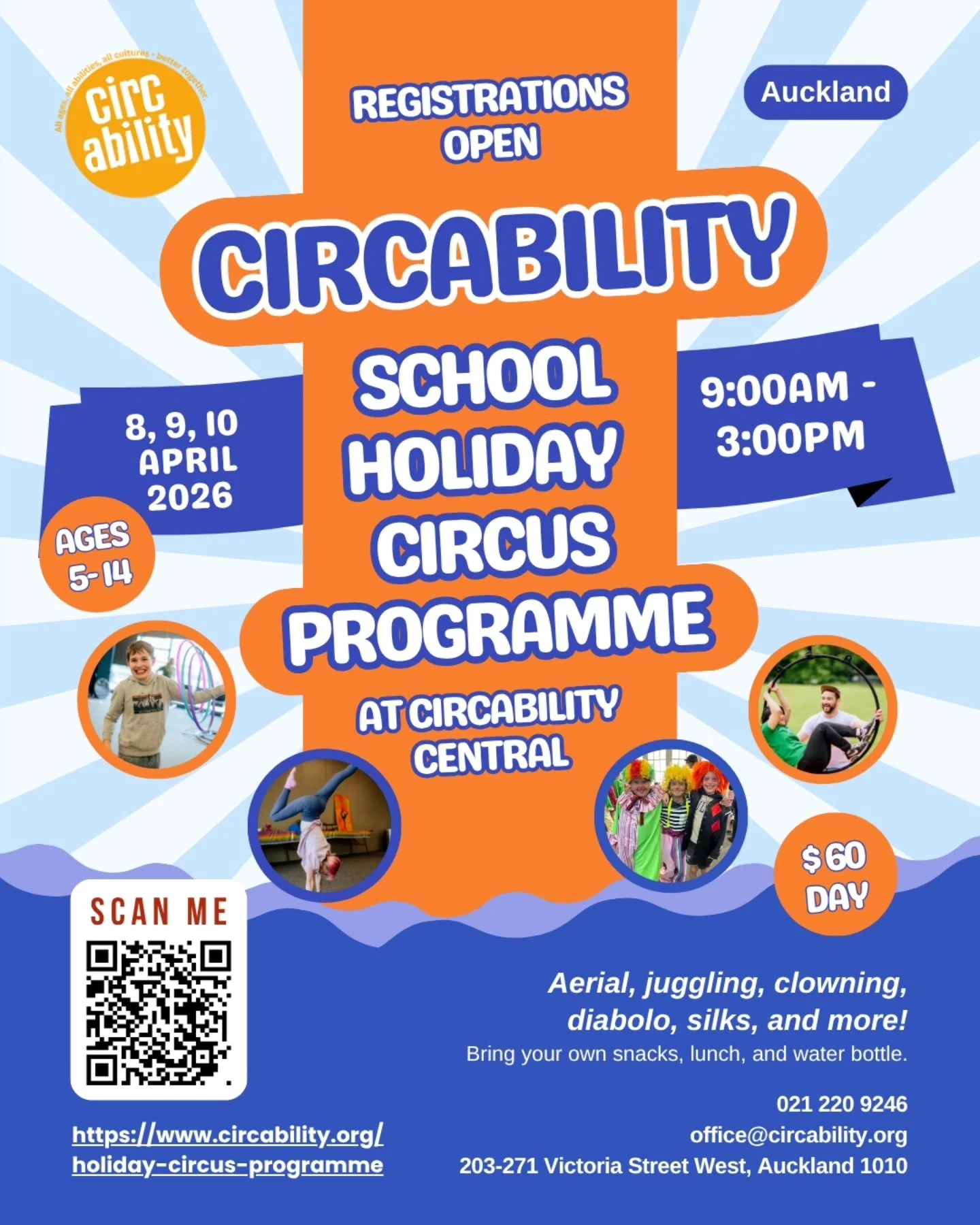 Looking for something fun, active, and meaningful for the kids this school break? We&rsquo;ve got you covered!

Join our Circability School Holiday Programme filled with aerials, juggling, clowning, and more&nbsp;🤹&zwj;♀️🎭

Keep your kids active, c