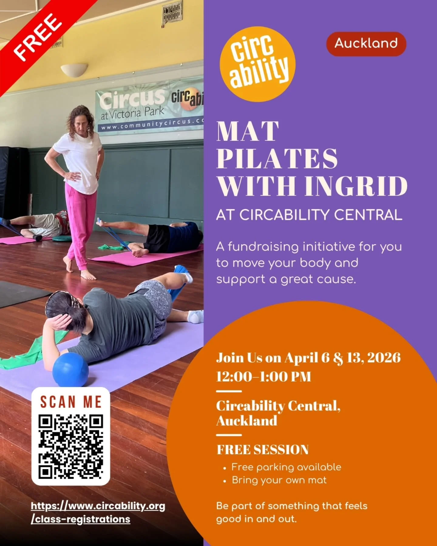 ✨&nbsp;Circus for the kids, Pilates for you!&nbsp;✨

Get yourself some time to move, stretch, recharge and connect with us&nbsp;💜

Join our FREE Mat Pilates with Ingrid; a feel-good session designed to strengthen your body and free your mind.

🗓&nb