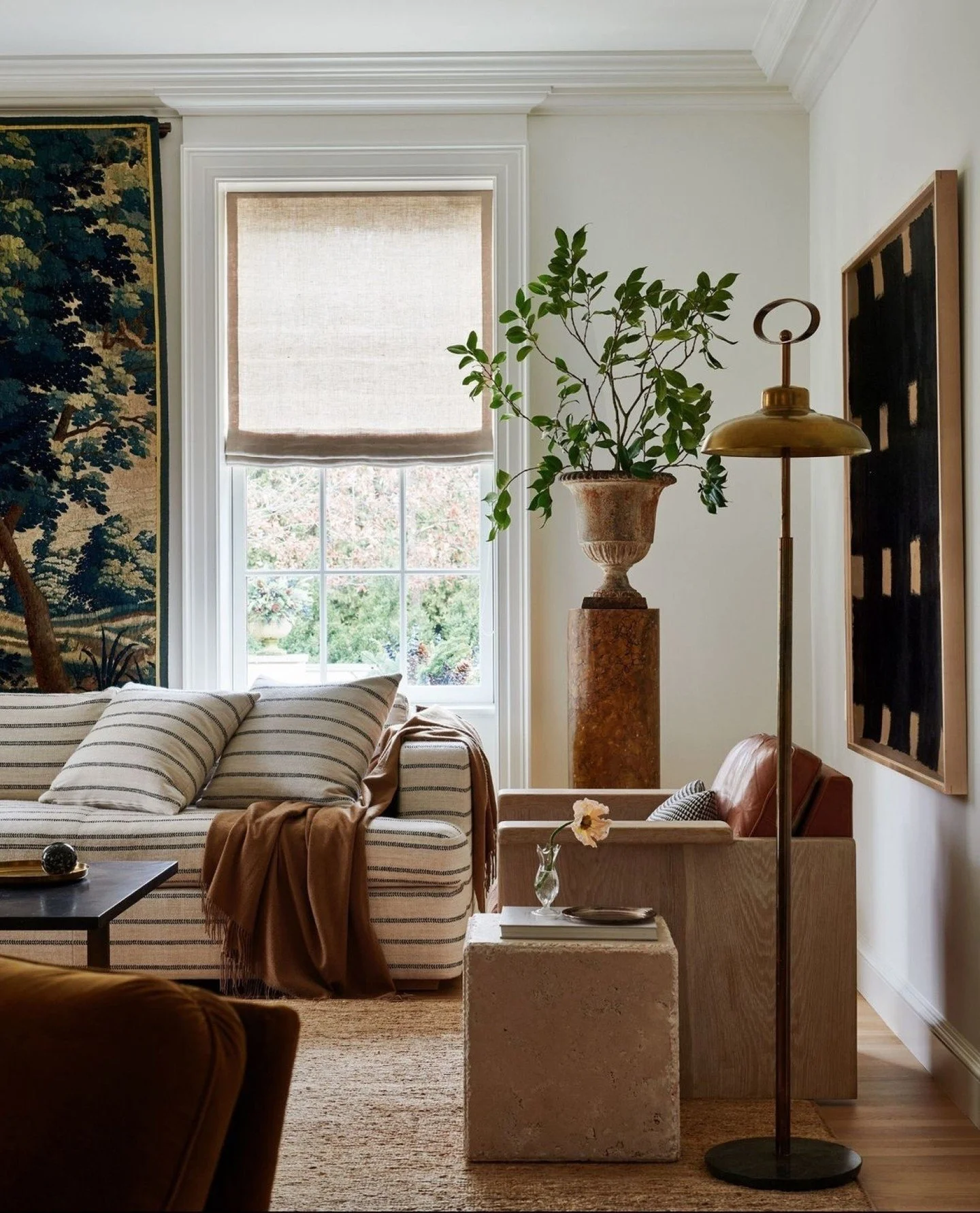 Design Inspiration 💫

Lauren Buxbaum Gordon&rsquo;s home is a thoughtful curation of timeless pieces that quietly radiates elegance. Contemporary stripes and modern artwork sit effortlessly alongside traditional elements, each collected over time to