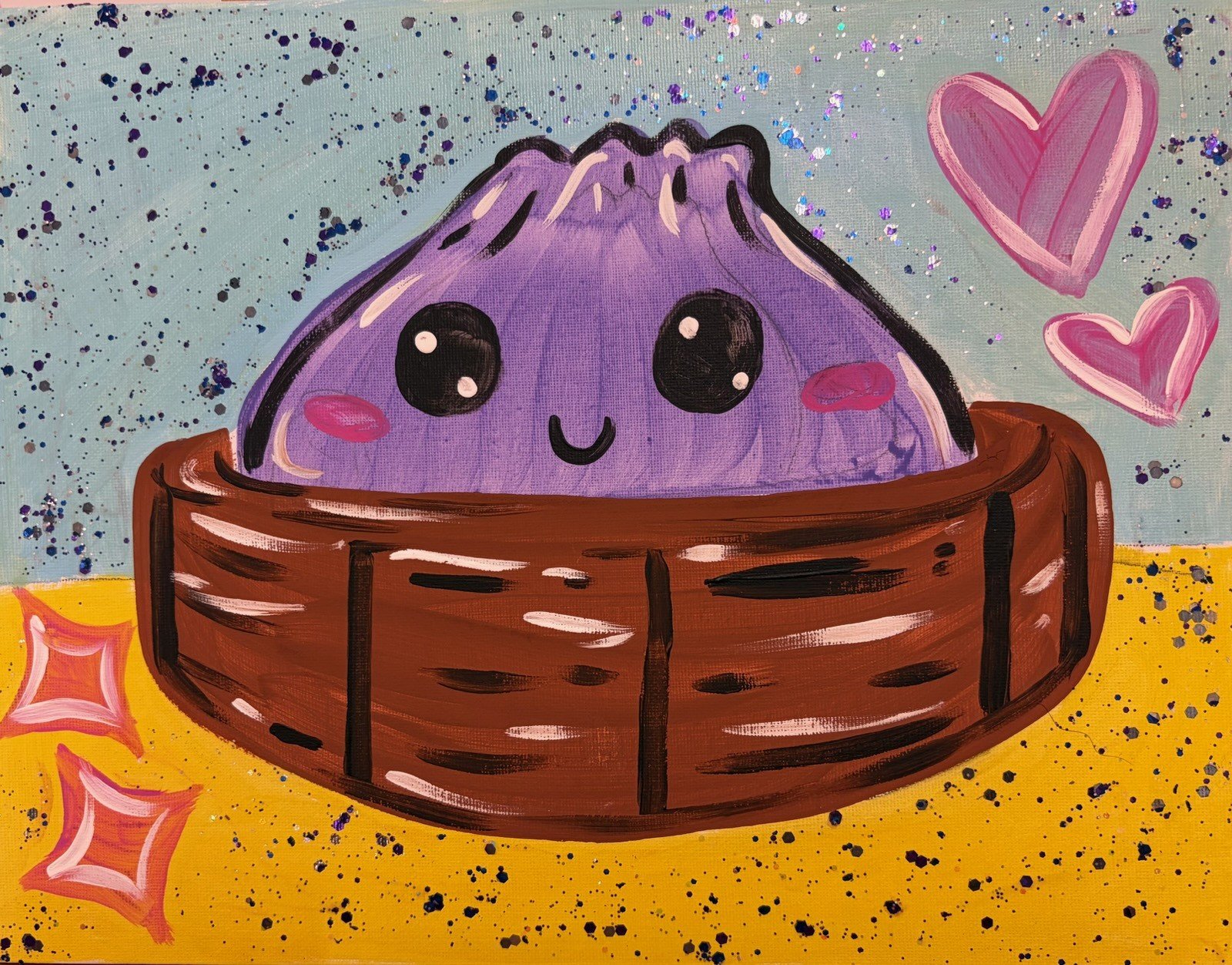 Kawaii Dumpling "Kids Brushes & Bagels" Series: Saturday 8/22 @ 9:30 -10:45 am  Rockaway Studio