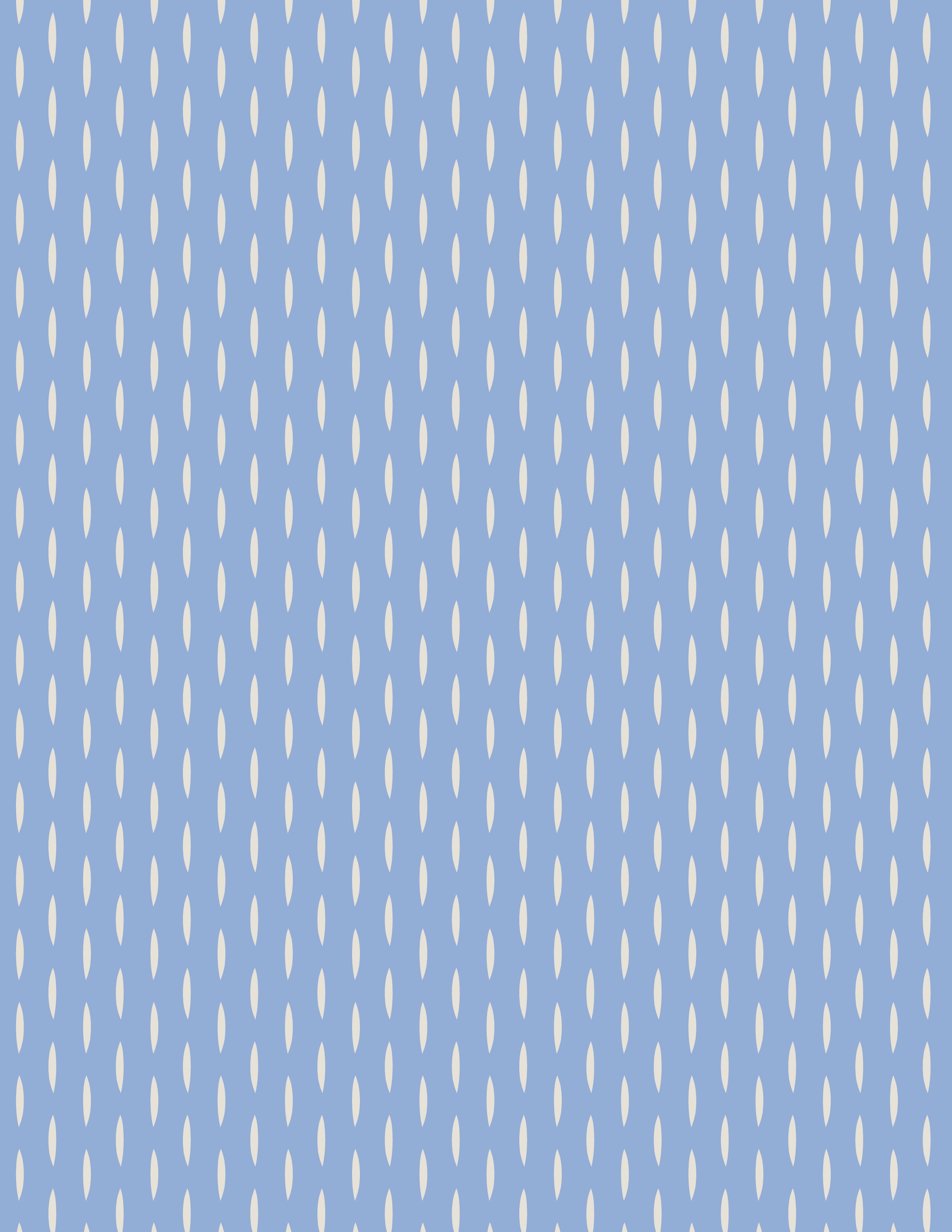leaf drop - blue/cream