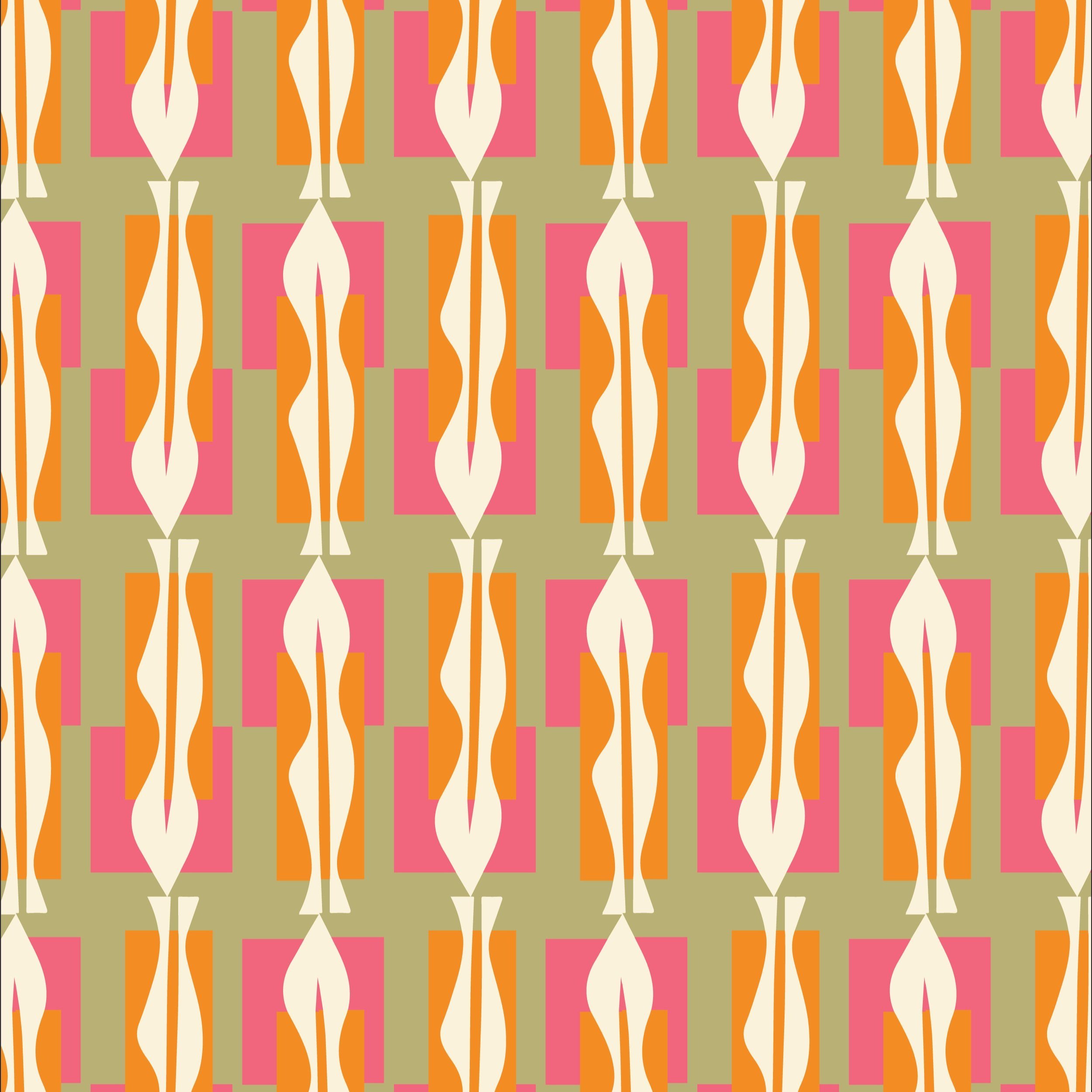 tamarack - olive/orange/pink