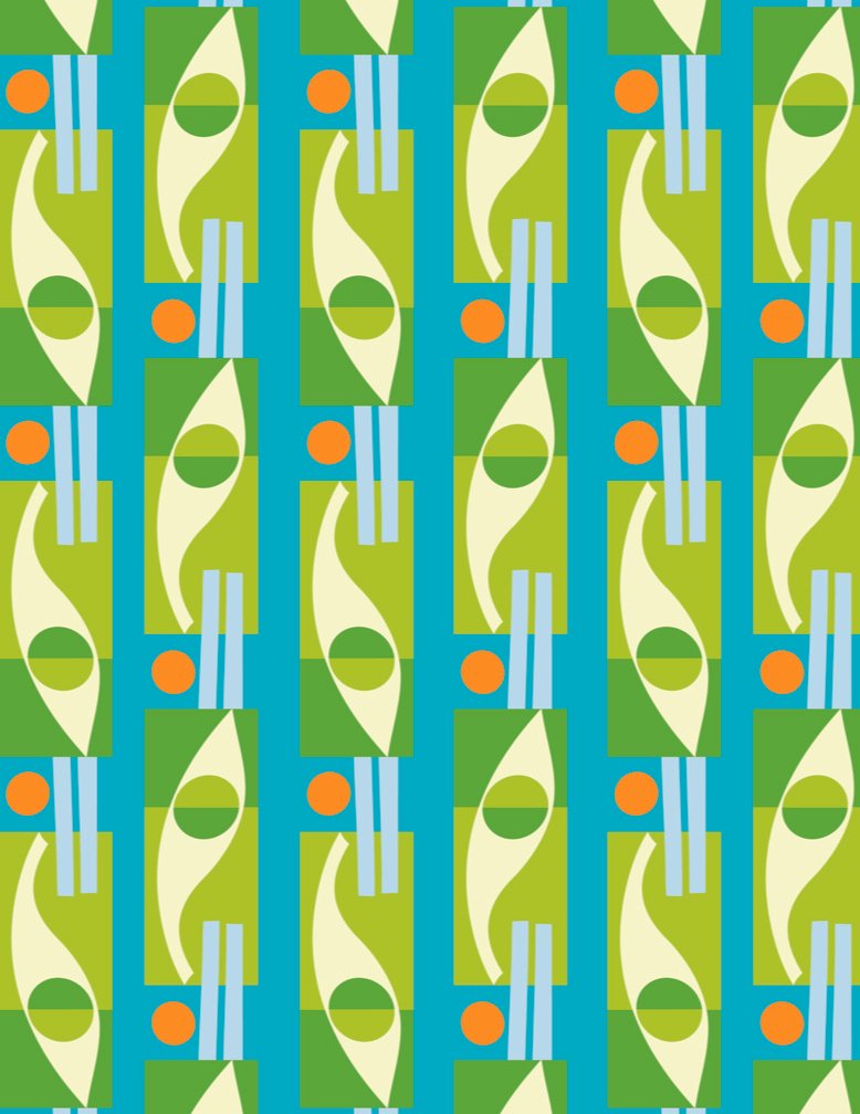 float - turquoise/green